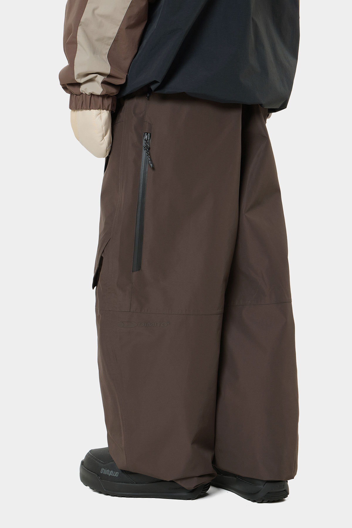 AIR VENT BANDED PANTS (WIDE FIT LV.1) DARK BROWN 2627