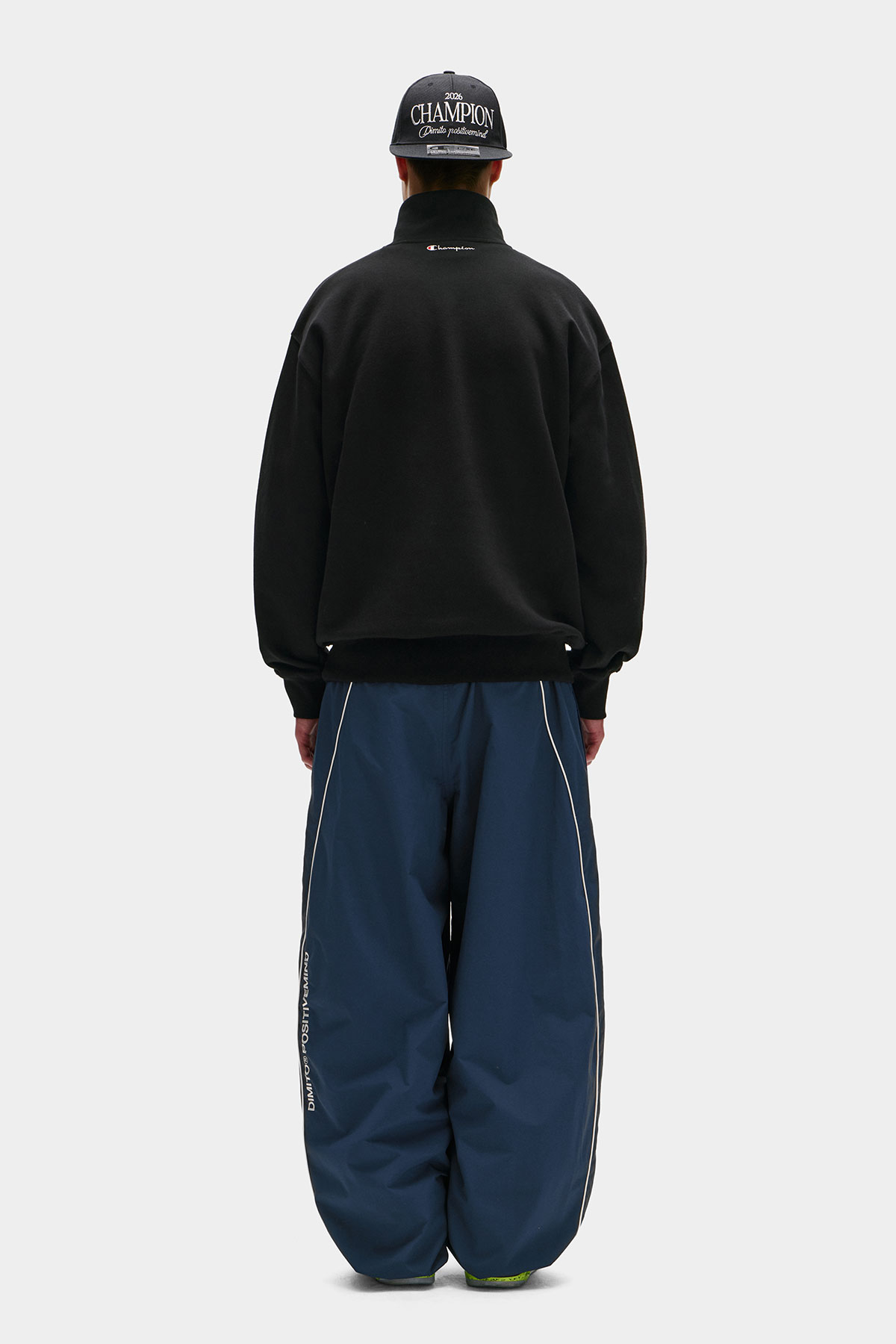 CHAMPION x DIMITO SCRIPT TRACK BANDED PANTS (WIDE FIT LV.2) YALE BLUE 2627