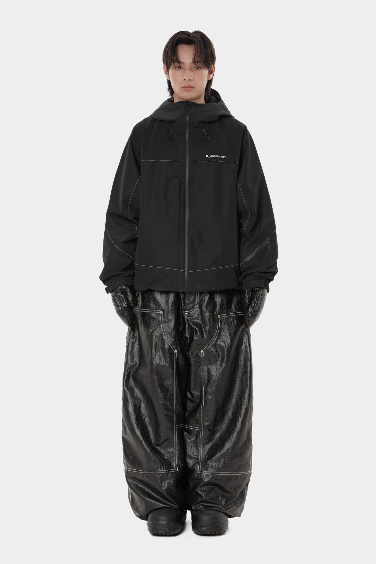 WORKS REFLECTIVE LINE JACKET BLACK 2627