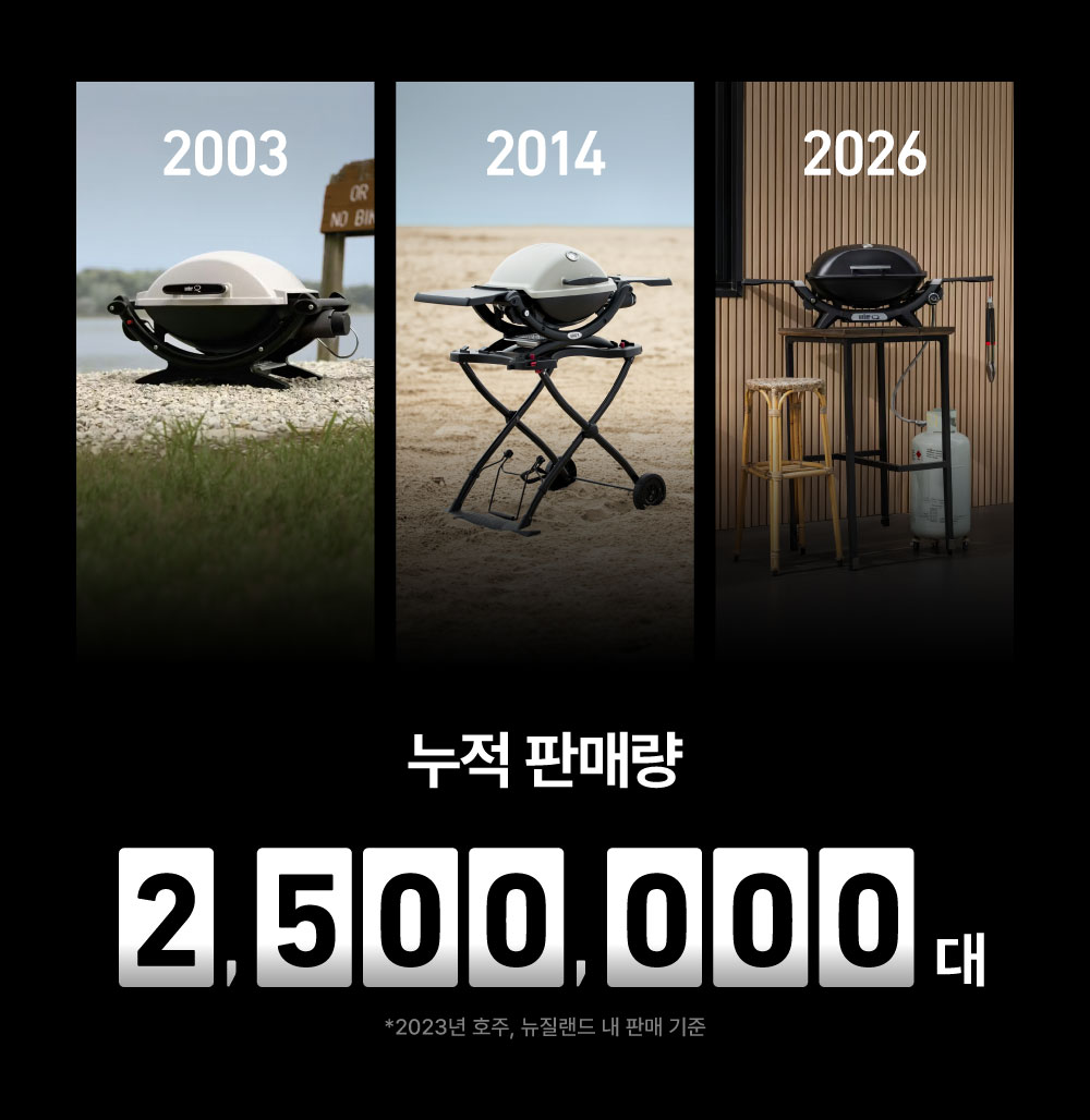 Q2200N 스모크 가스 그릴 그레이