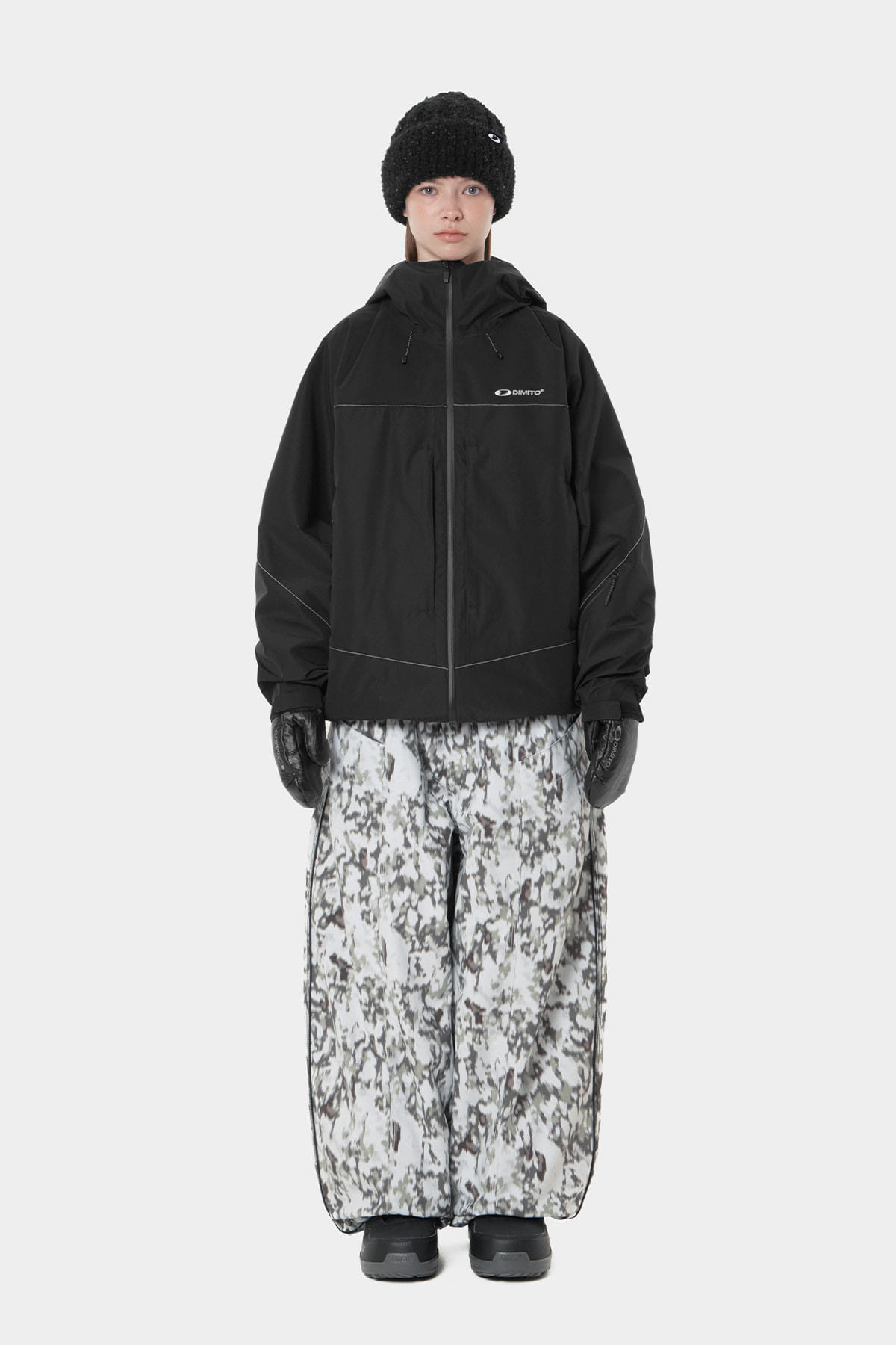WORKS REFLECTIVE LINE JACKET BLACK 2627