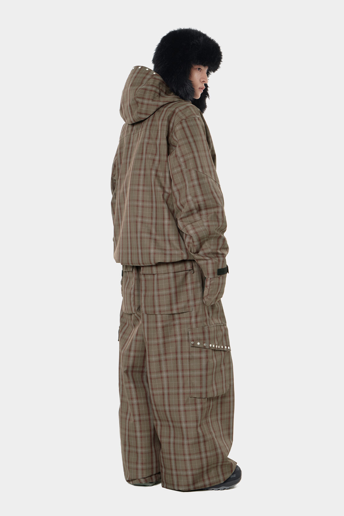 STUD 2L JACKET BROWN CHECK 2627