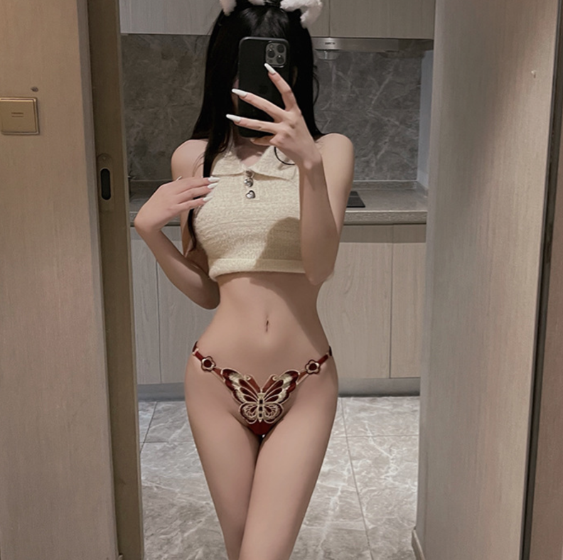 슬림라인 나비 스트링 T팬티