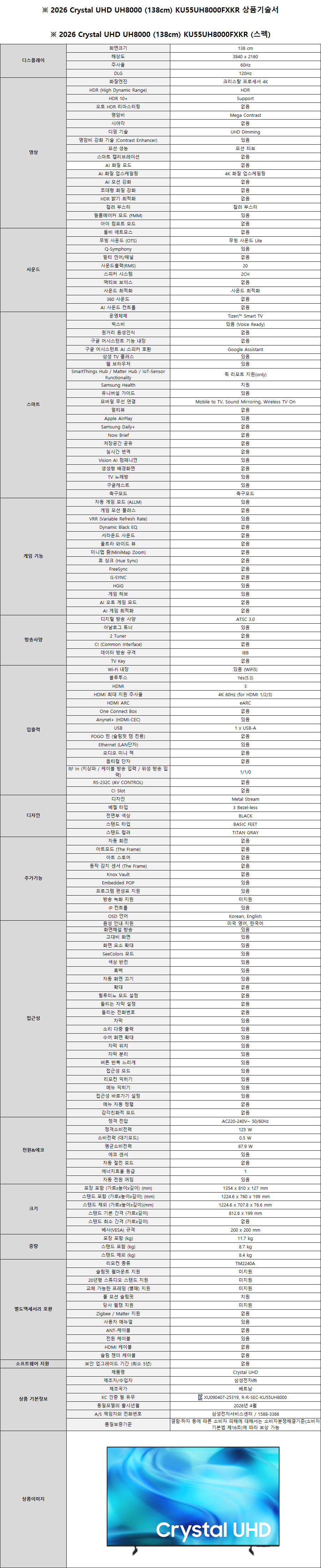 소노아임레디 스마트케어(5싱글) _ 삼성 55인치 UHD TV