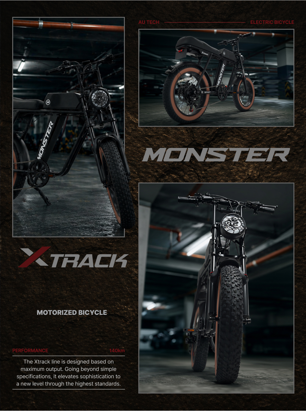 AU테크] XT 몬스터 FS 48V 10Ah 전기자전거 (48개월) 2개월렌탈료지원