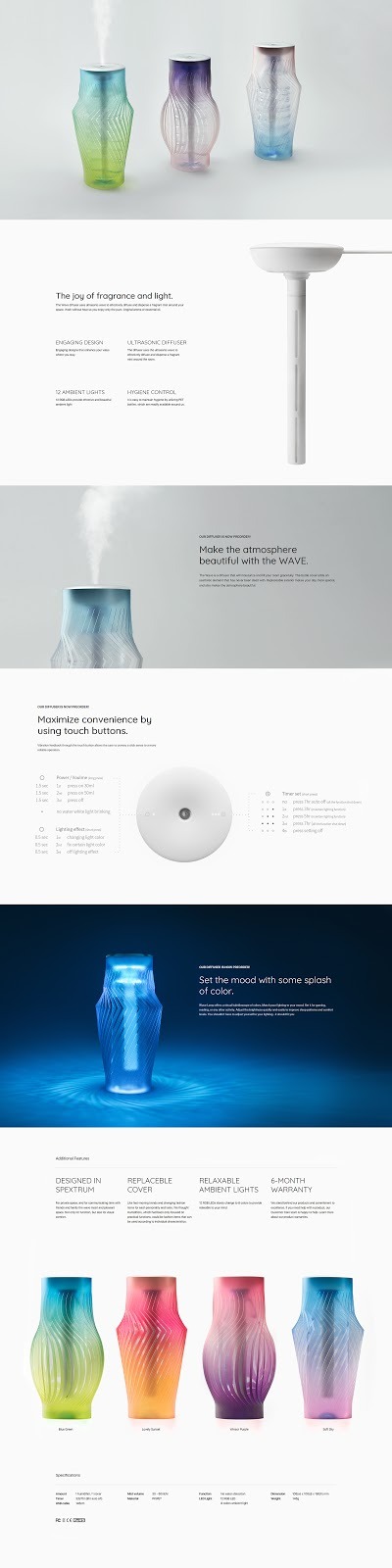 SPETXRUM, The wave, humidifier, usb가습기, mini, desk, table