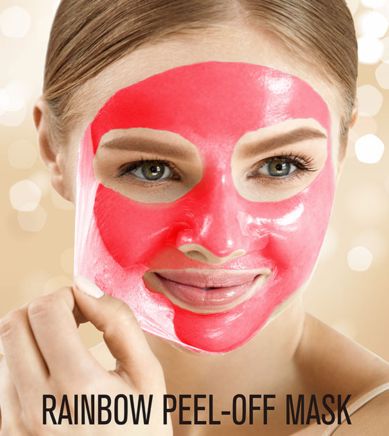 red peel face mask