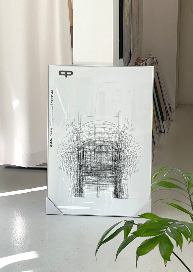 한스 웨그너 Hans J. Wegner - White overlay (액자 포함)