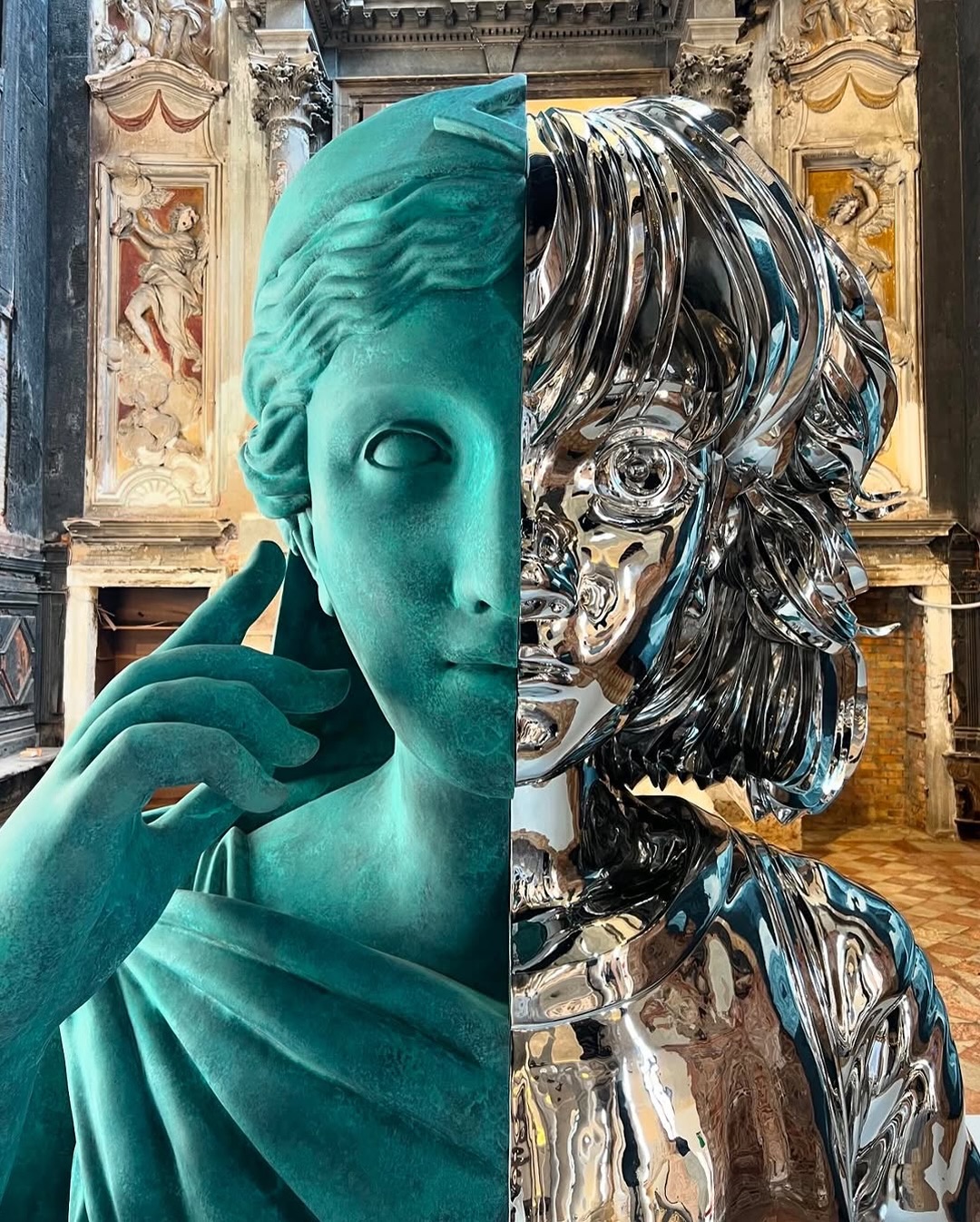 다니엘 아샴 Daniel Arsham - Amalgamized Bust of Veiled Woman, 2023 (액자포함)