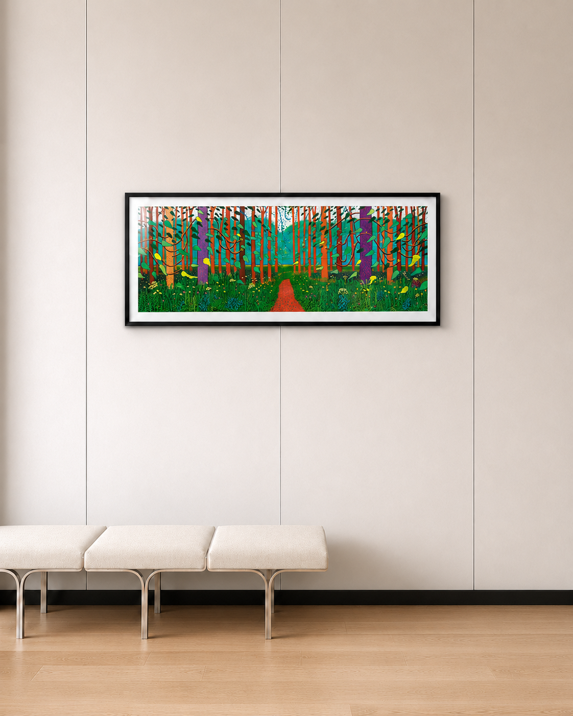 데이비드 호크니 David Hockney - Arrival Of Spring (액자 포함)