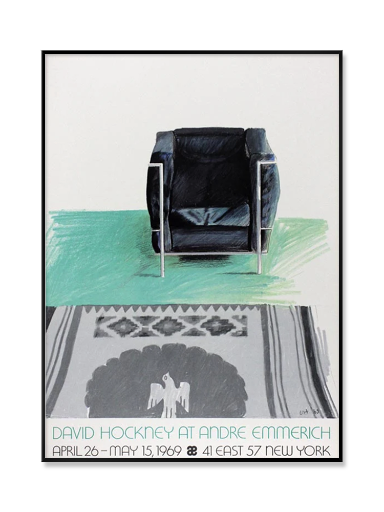 데이비드 호크니 David Hockney - Corbusier Chair and Rug (액자 포함)