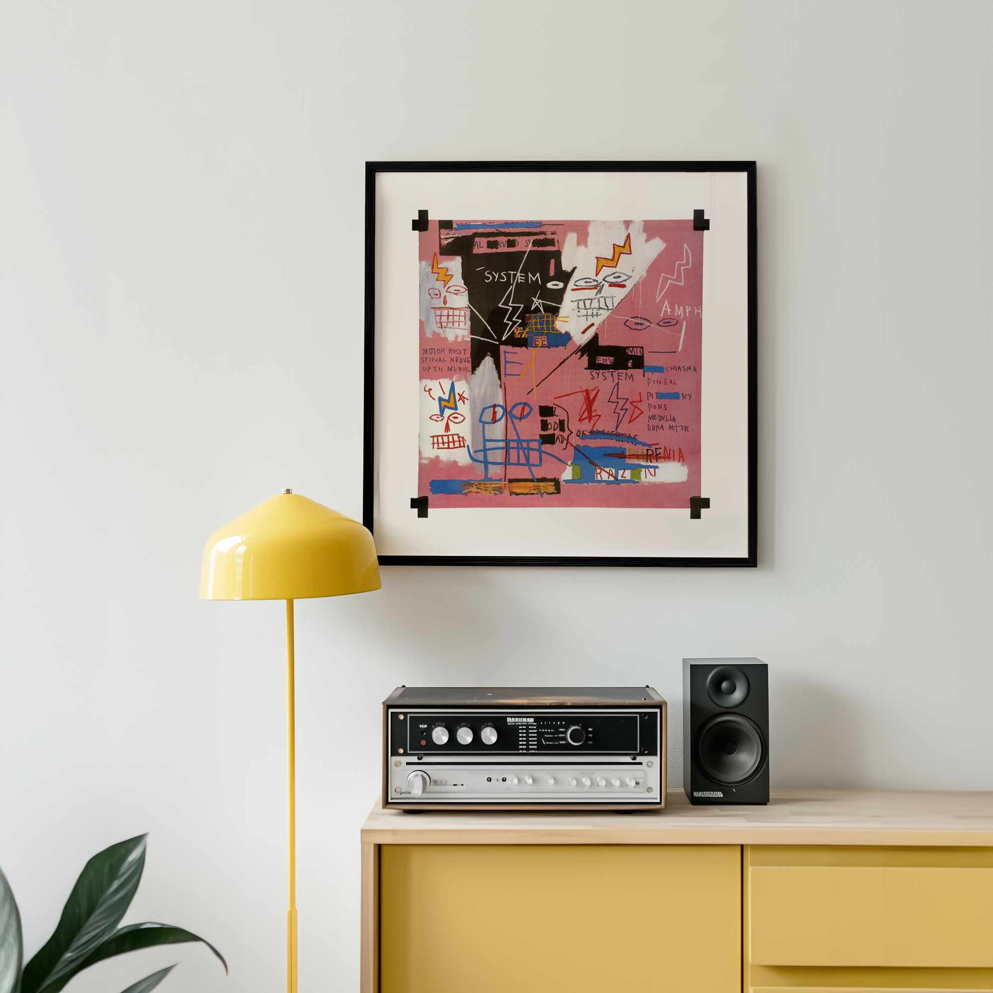 장 미셸 바스키아 Jean Michel Basquiat - Six Fifty, 1982 (액자포함)