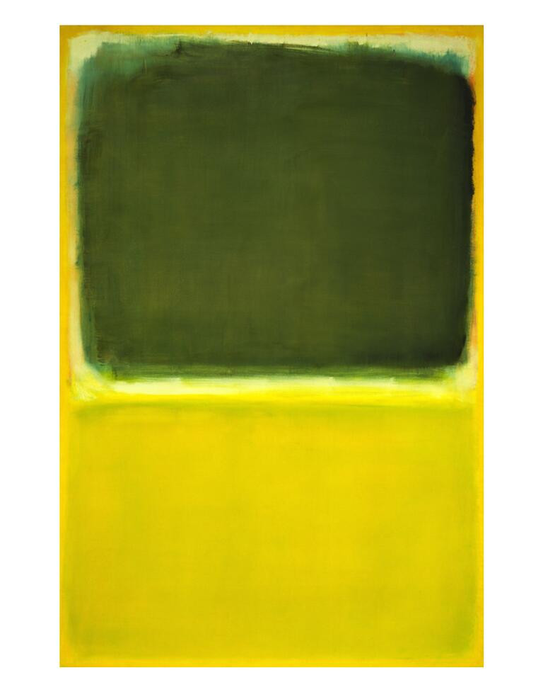 마크 로스코 - No. 16 {Green, White, Yellow on Yellow} (액자포함)