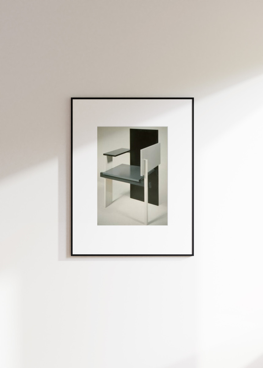 게리트 리트벨트 Gerrit Rietveld - Berlin Chair (액자포함)