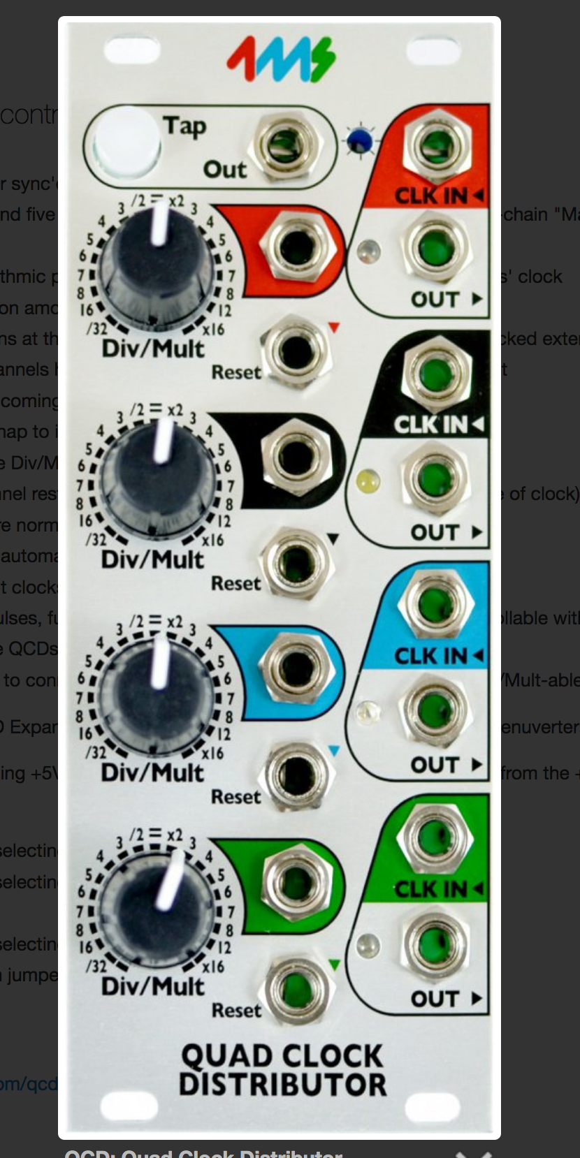 まとめ買い歓迎 4ms DTM/DAW Epoch QCD Clock Distributor Benjolin