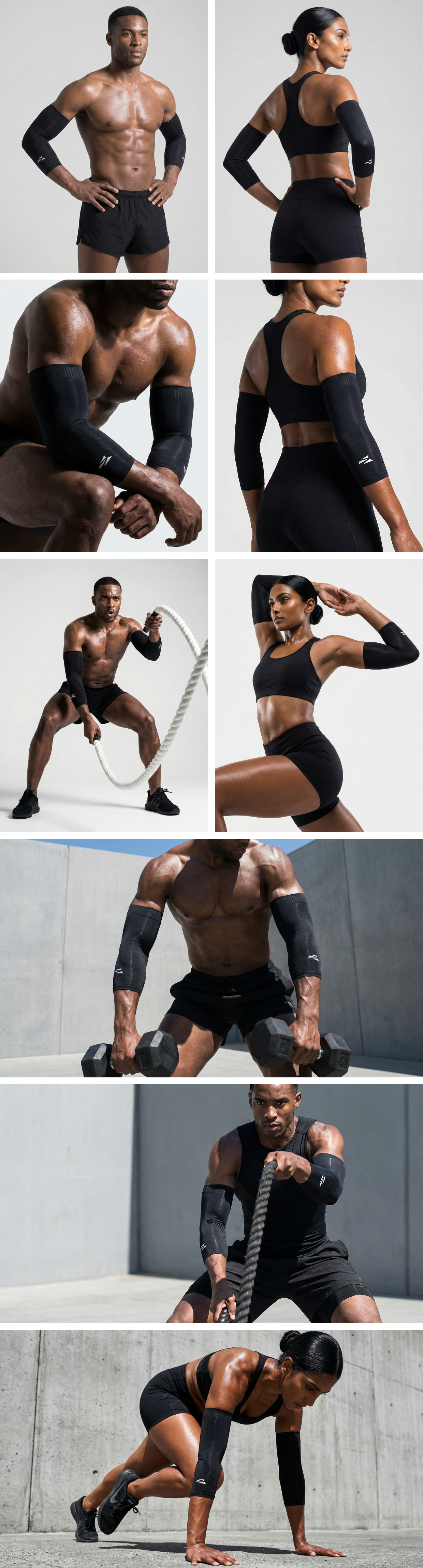 (NEW) E75 컴프레션 엘보우 슬리브 세트 [블랙] - 공용