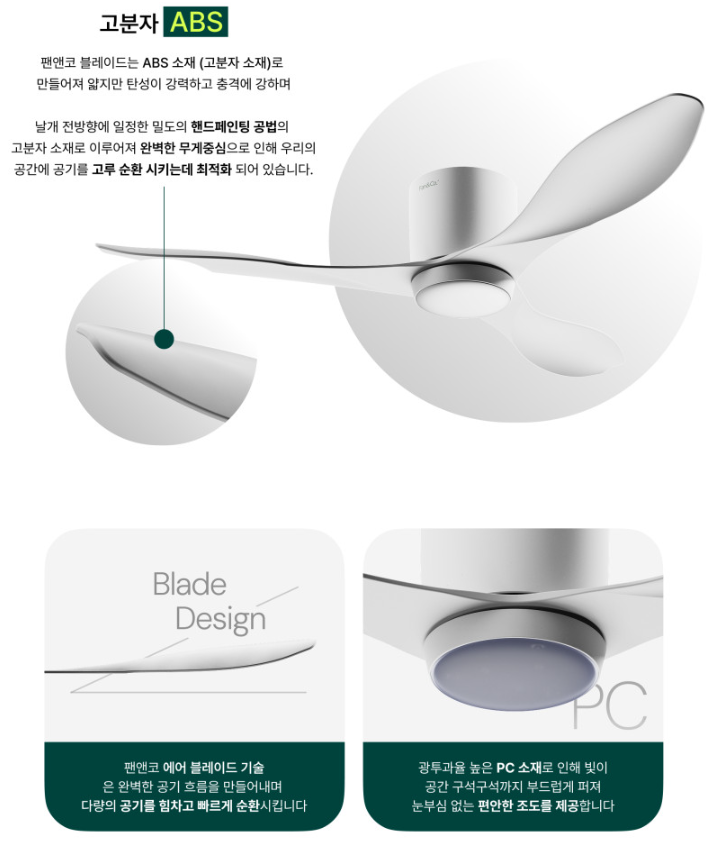 [실링팬] NEW 팬앤코 정품 코다&네오코다 씰링팬 132cm
