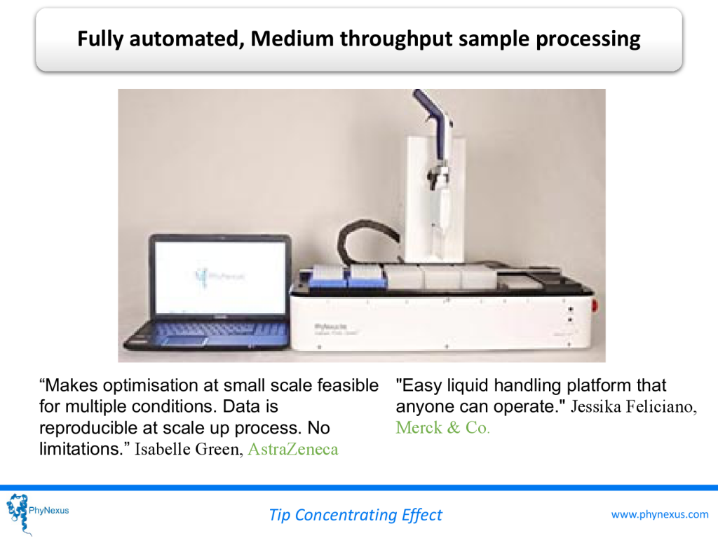 DEMO : Automated, High Throughput Sample Purification Using PhyTip ...