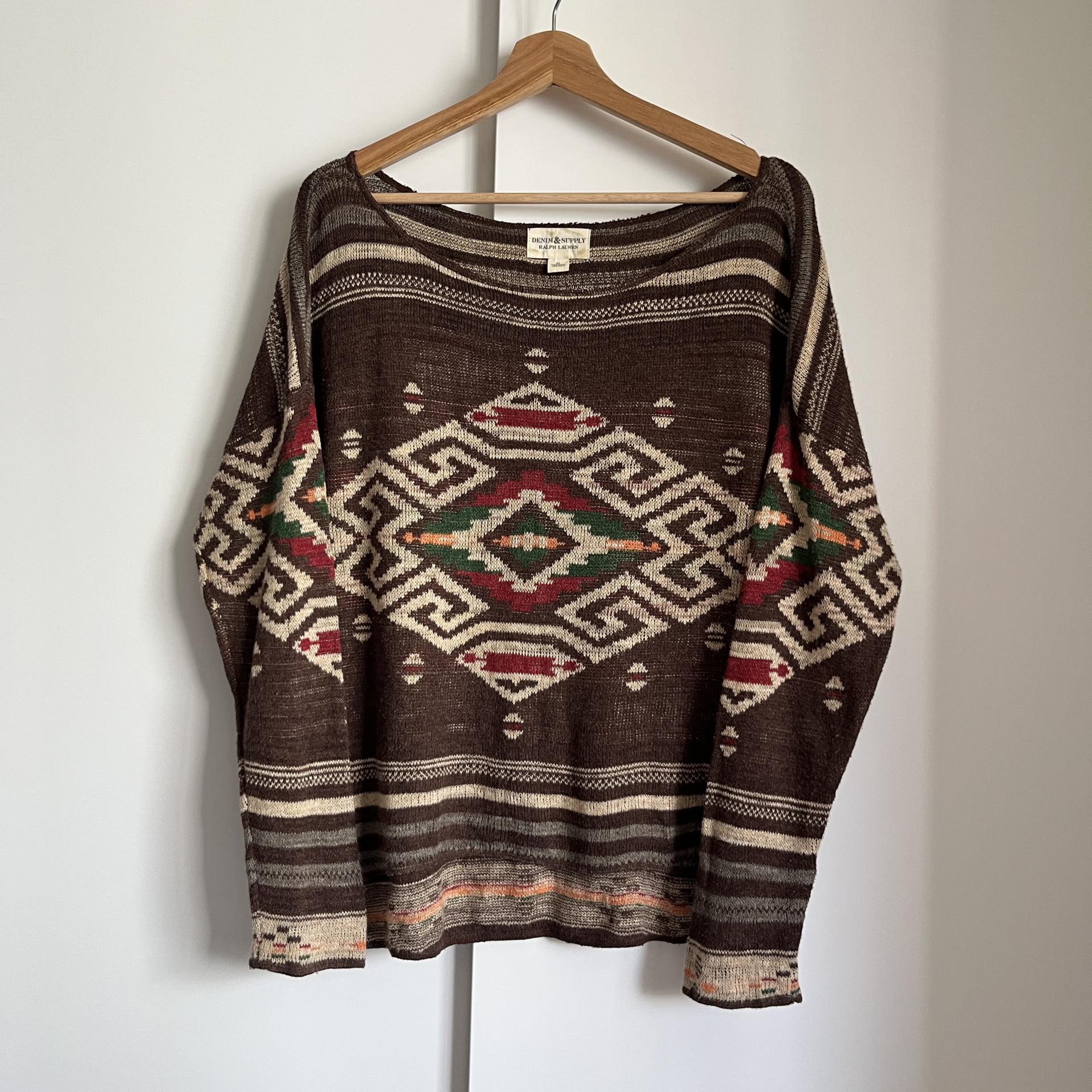 [ WOMAN ] Denim & Supply Ralph Lauren Navajo Aztec Pattern Crewneck Knit