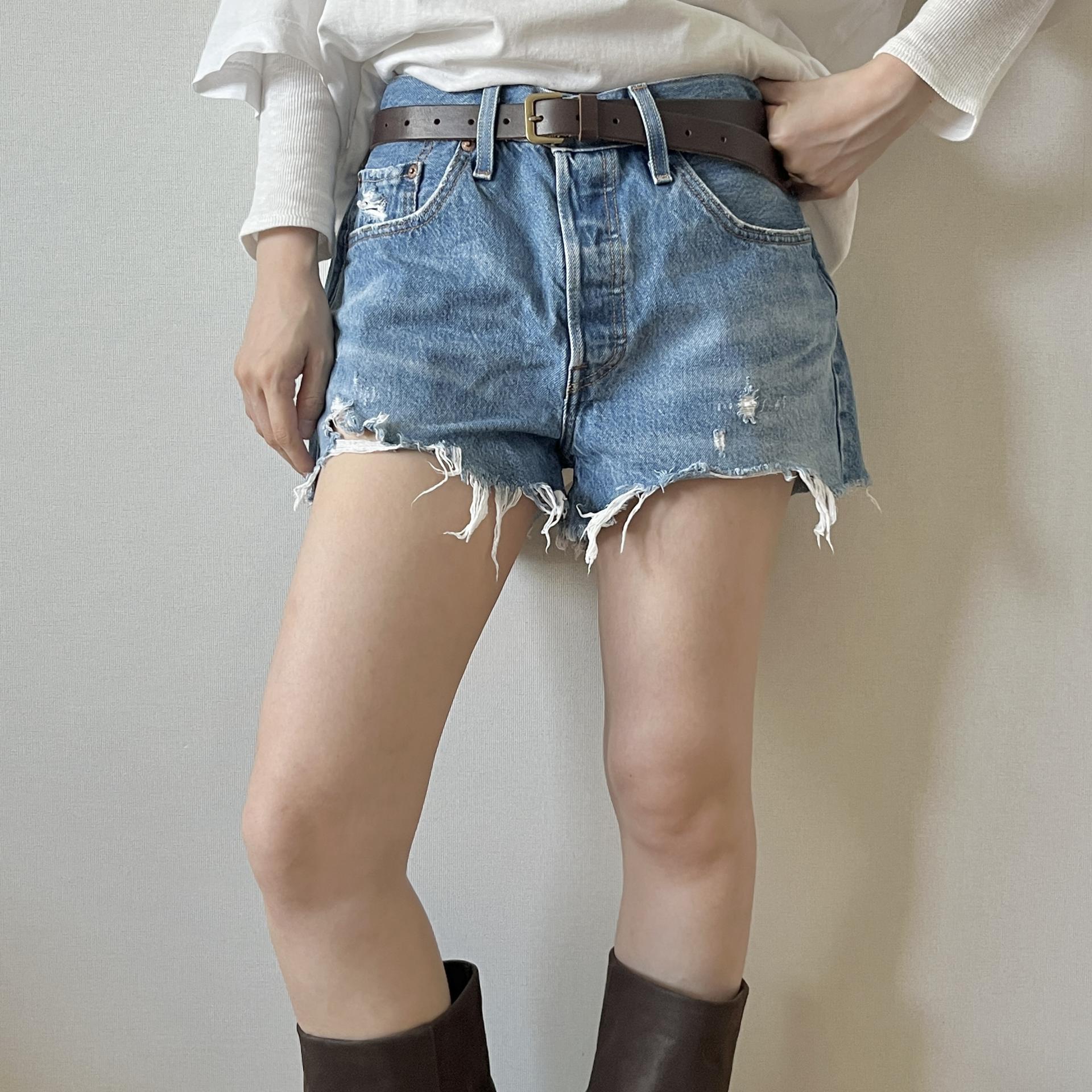 [ WOMAN ] LEVI'S 501 " Orange tap " Denim shorts ( Made in U.S.A )