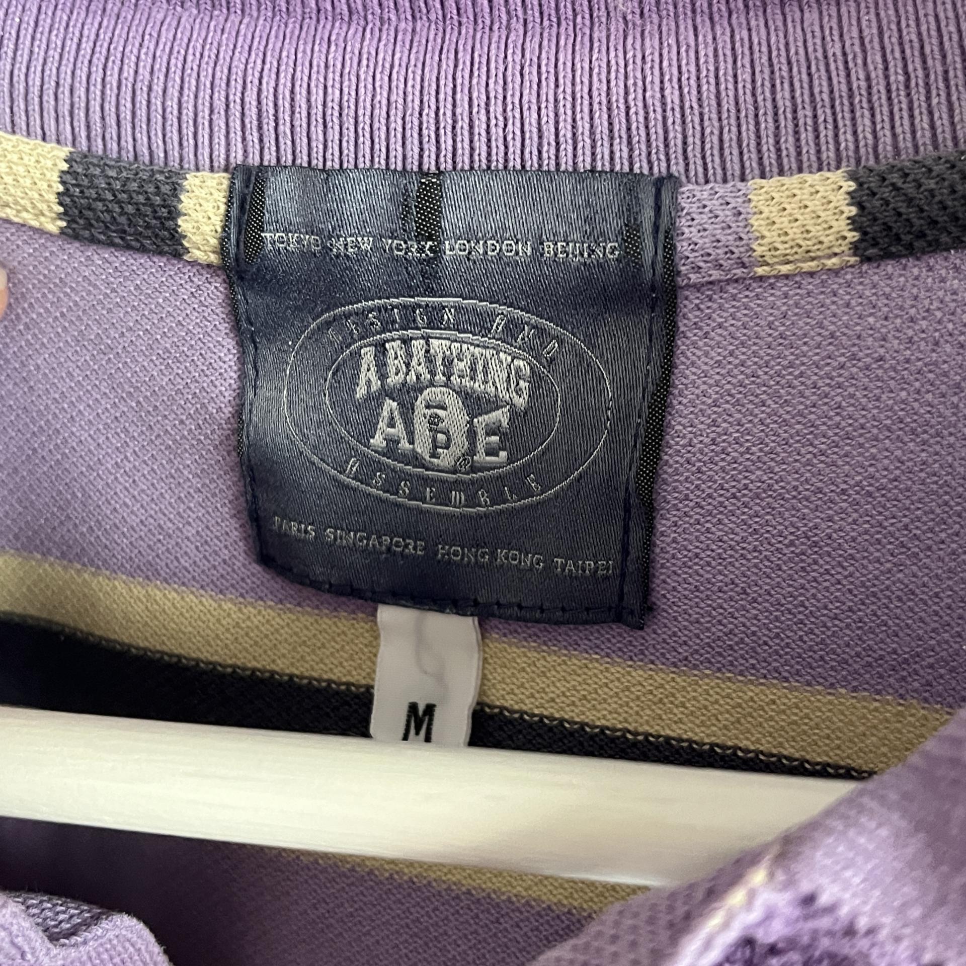 [ UNISEX ] BAPE A Bathing Ape Stripe PK Shirt ( Made in JAPAN )