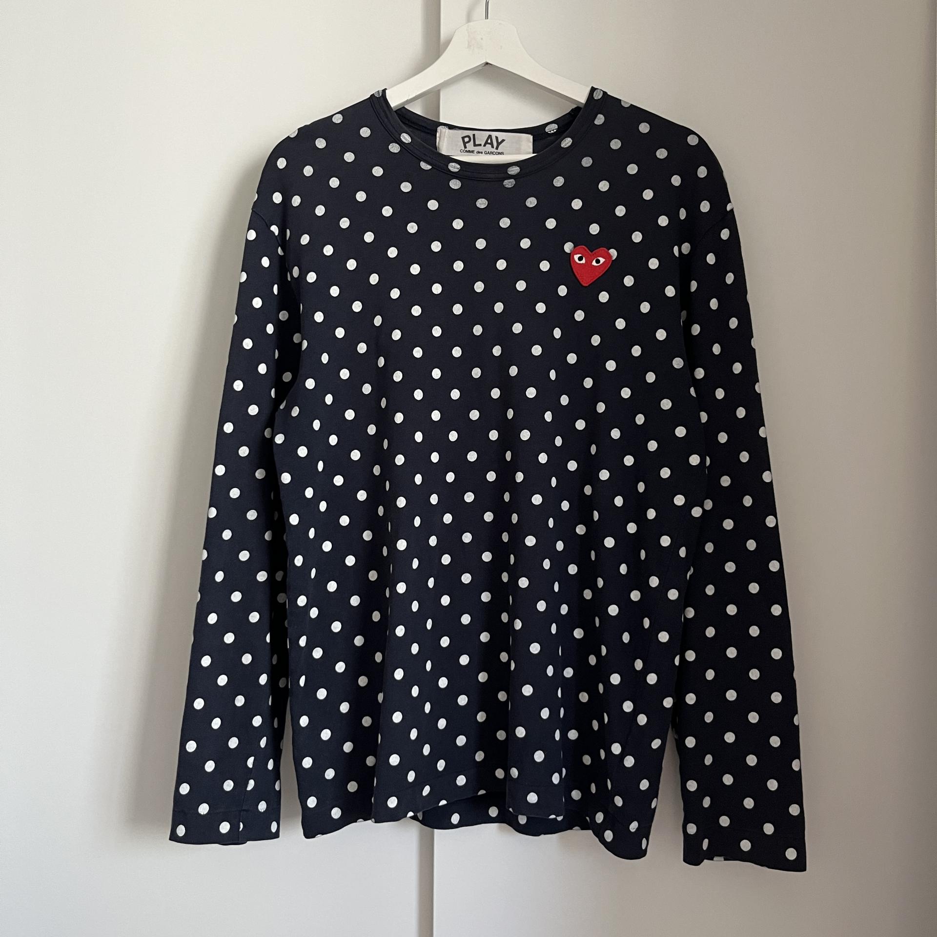[ WOMAN ] COMME DES GARCONS PLAY Dot Long Sleeve ( Made in JAPAN)