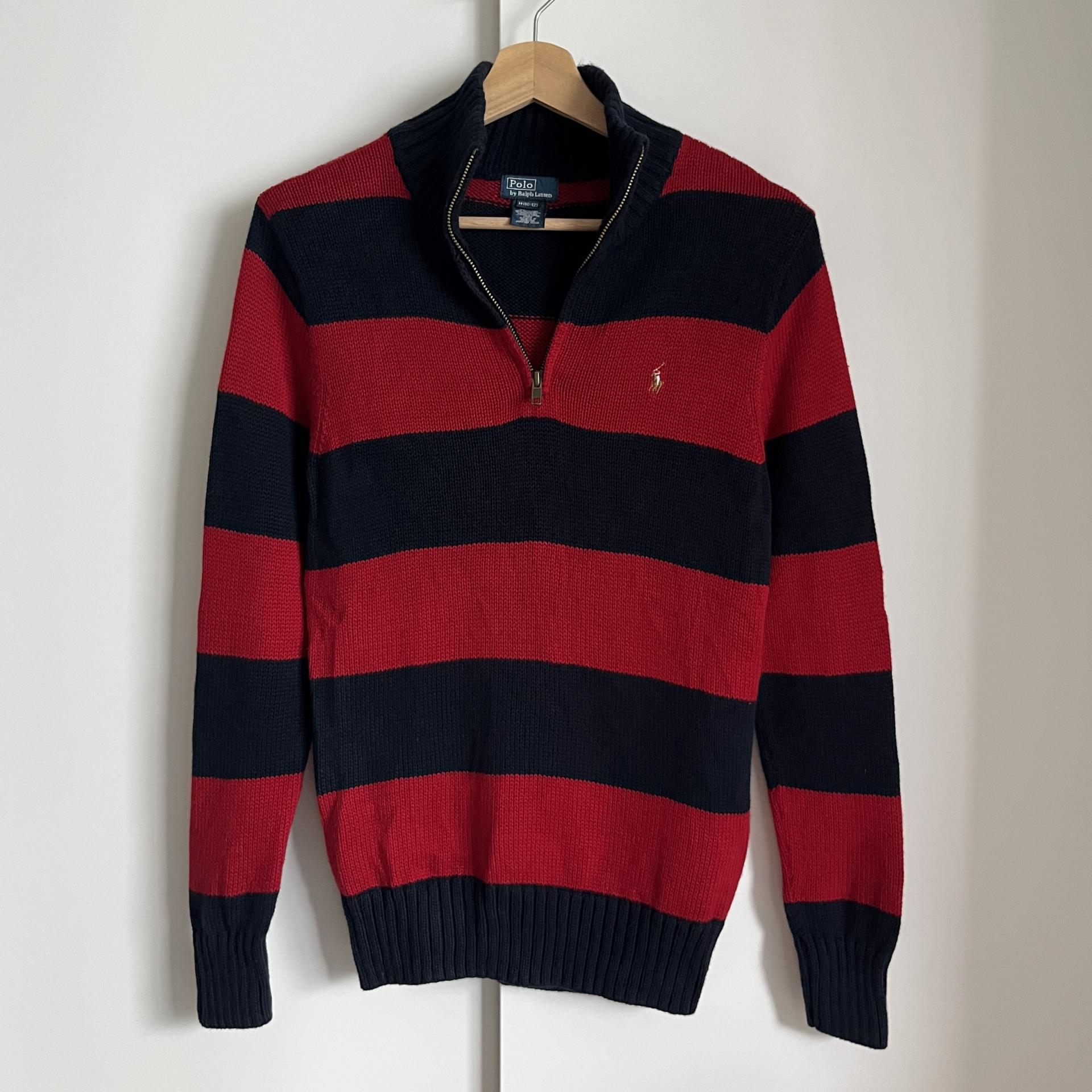 Polo Ralph Lauren Bold Stripe Half-Zip Knit Sweater