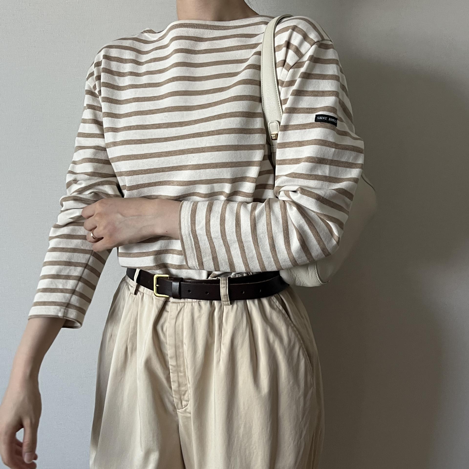 [ WOMAN ] SAINT JAMES stripe boat neck ( made in FRANCE )