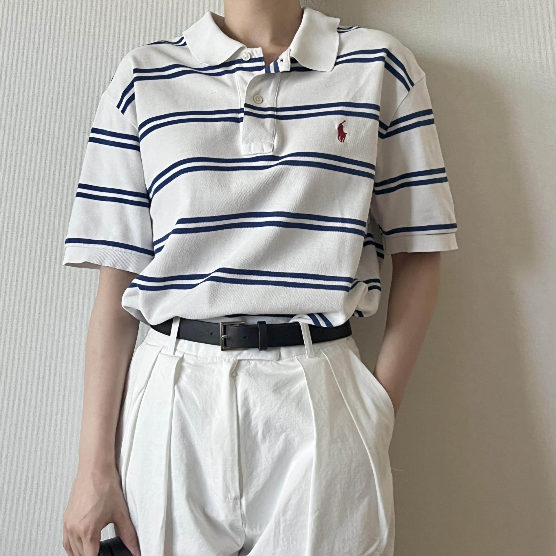 [ WOMAN ] Polo Ralph Lauren Stripe PK Shirt