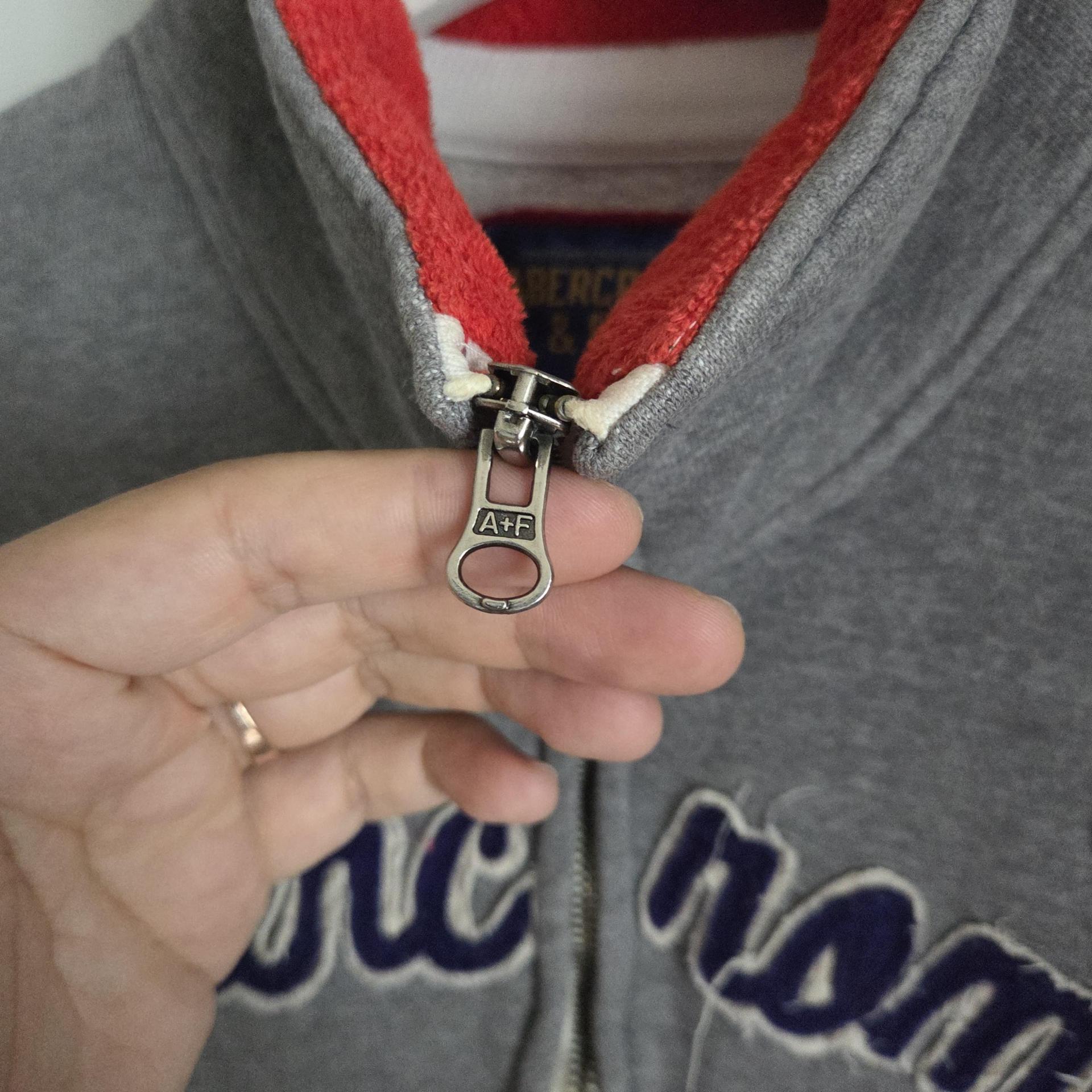 Abercrombie & Fitch Embroidered High-Neck Track Zip-Up Sweatshirt