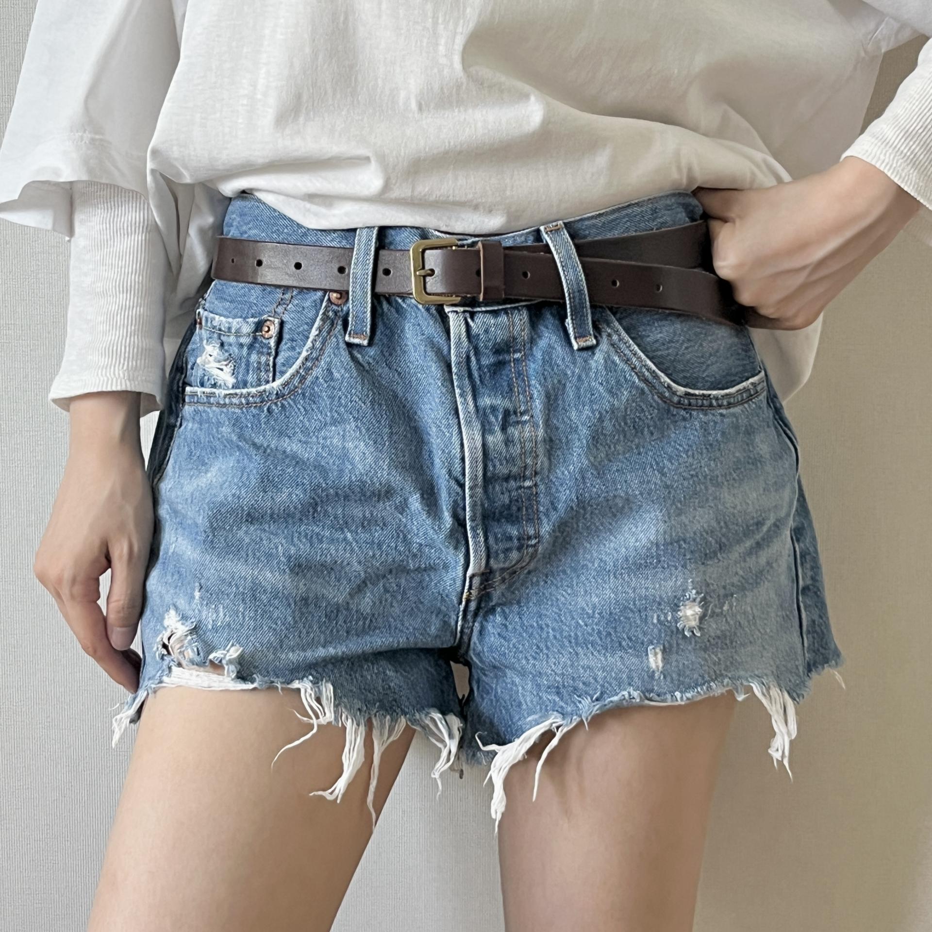 [ WOMAN ] LEVI'S 501 " Orange tap " Denim shorts ( Made in U.S.A )