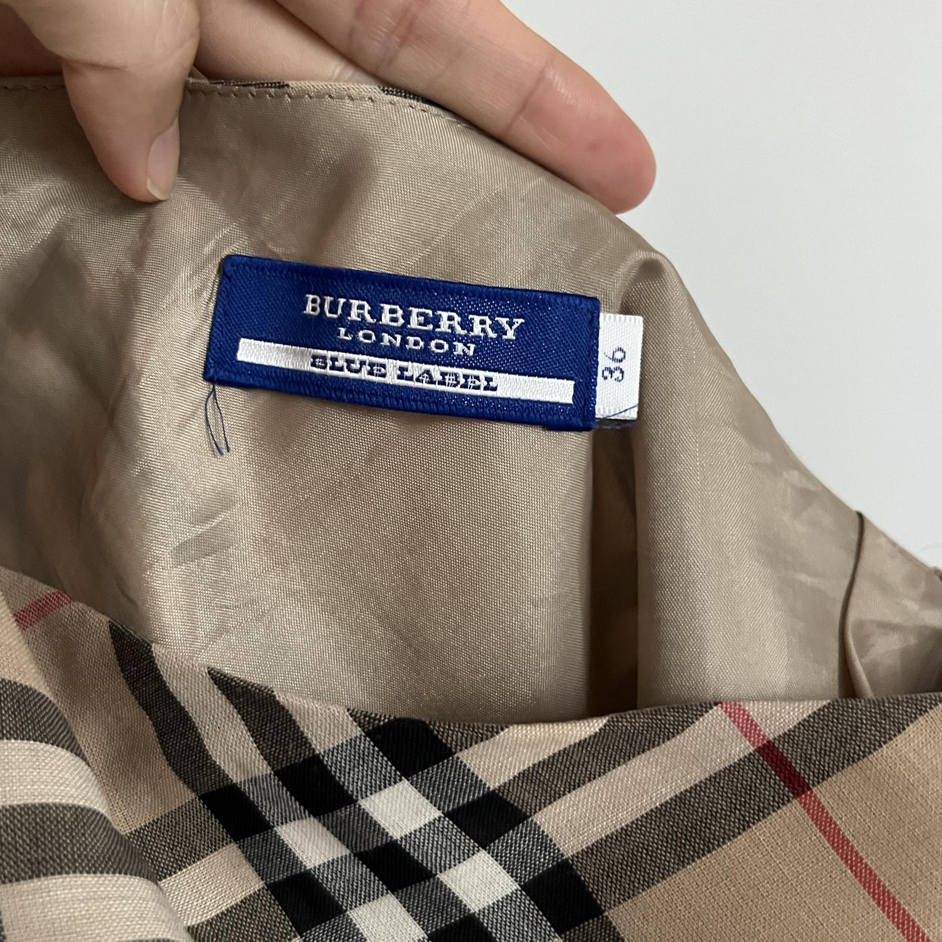 Burberry Blue Label Nova Check A-Line Skirt