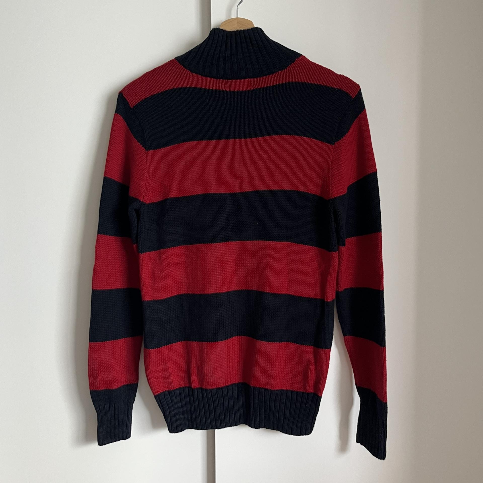 Polo Ralph Lauren Bold Stripe Half-Zip Knit Sweater