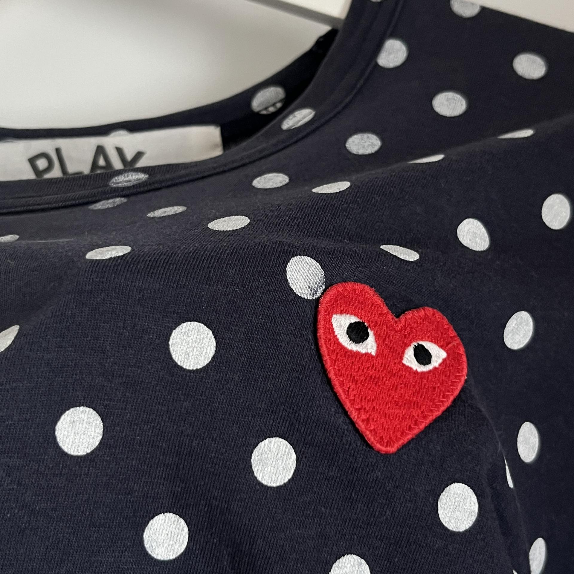 [ WOMAN ] COMME DES GARCONS PLAY Dot Long Sleeve ( Made in JAPAN)