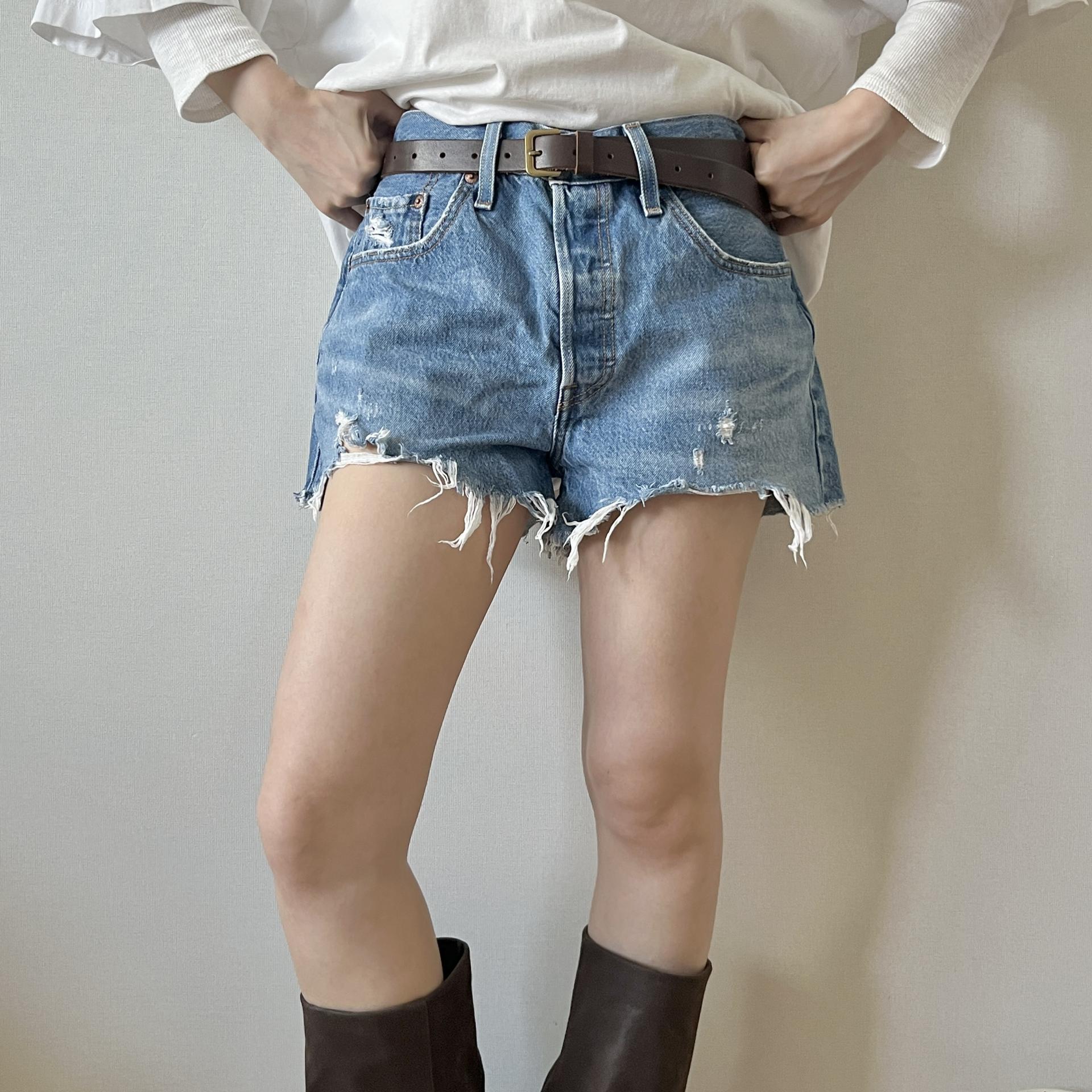 [ WOMAN ] LEVI'S 501 " Orange tap " Denim shorts ( Made in U.S.A )