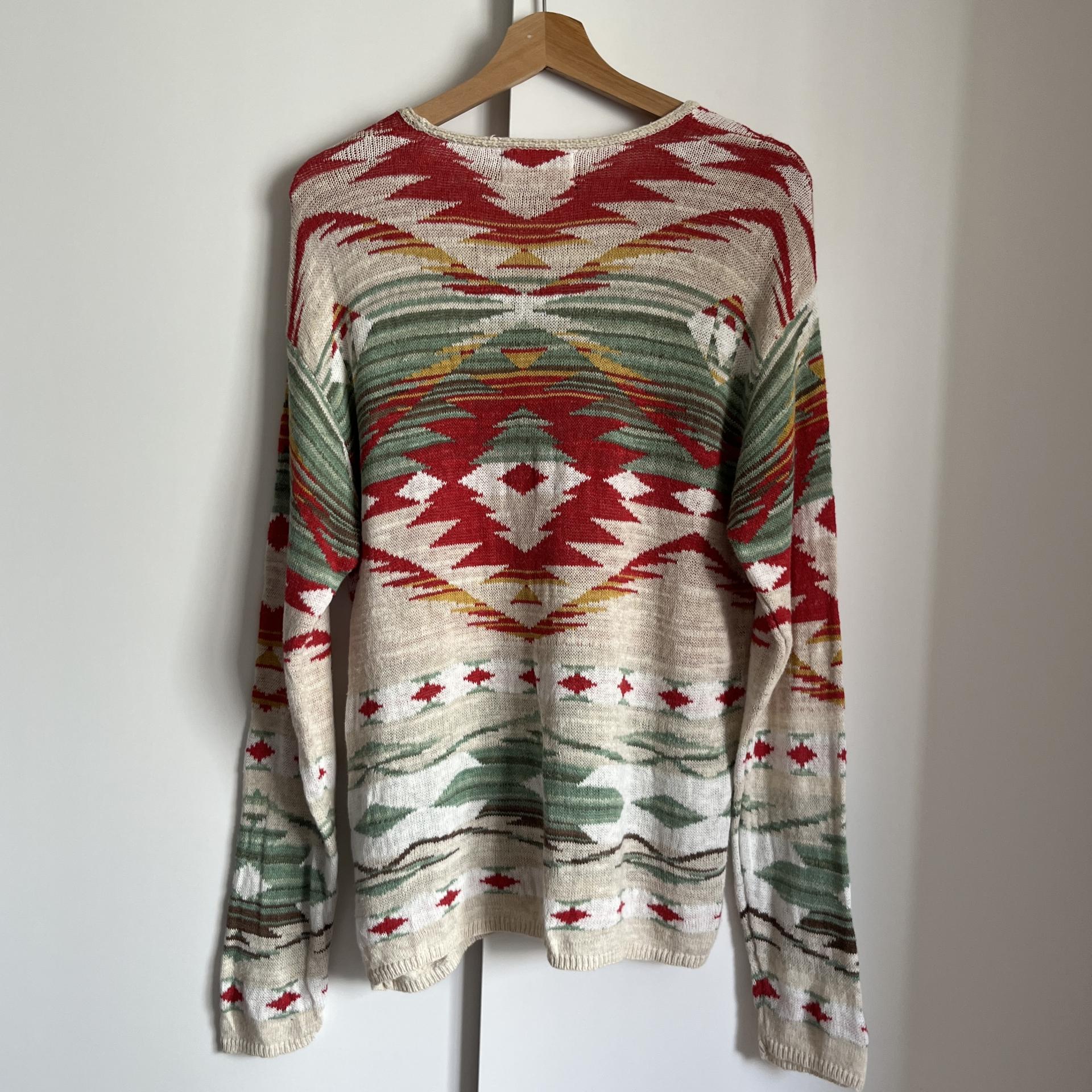 [ WOMAN ] Denim & Supply Ralph Lauren Indian Blanket Pattern Crewneck Knit