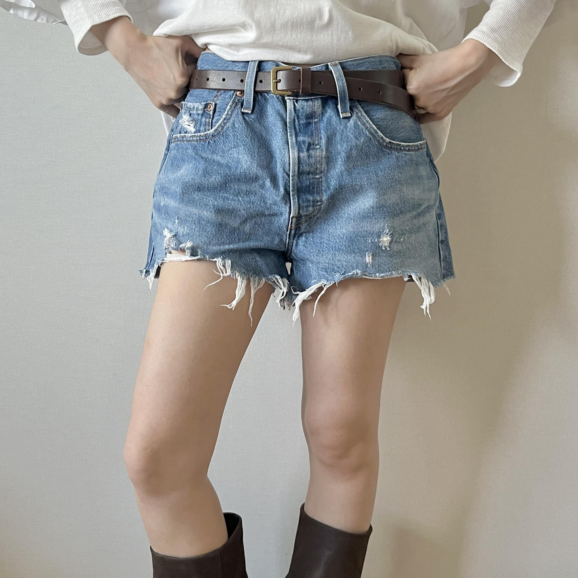 [ WOMAN ] LEVI'S 501 " Orange tap " Denim shorts ( Made in U.S.A )