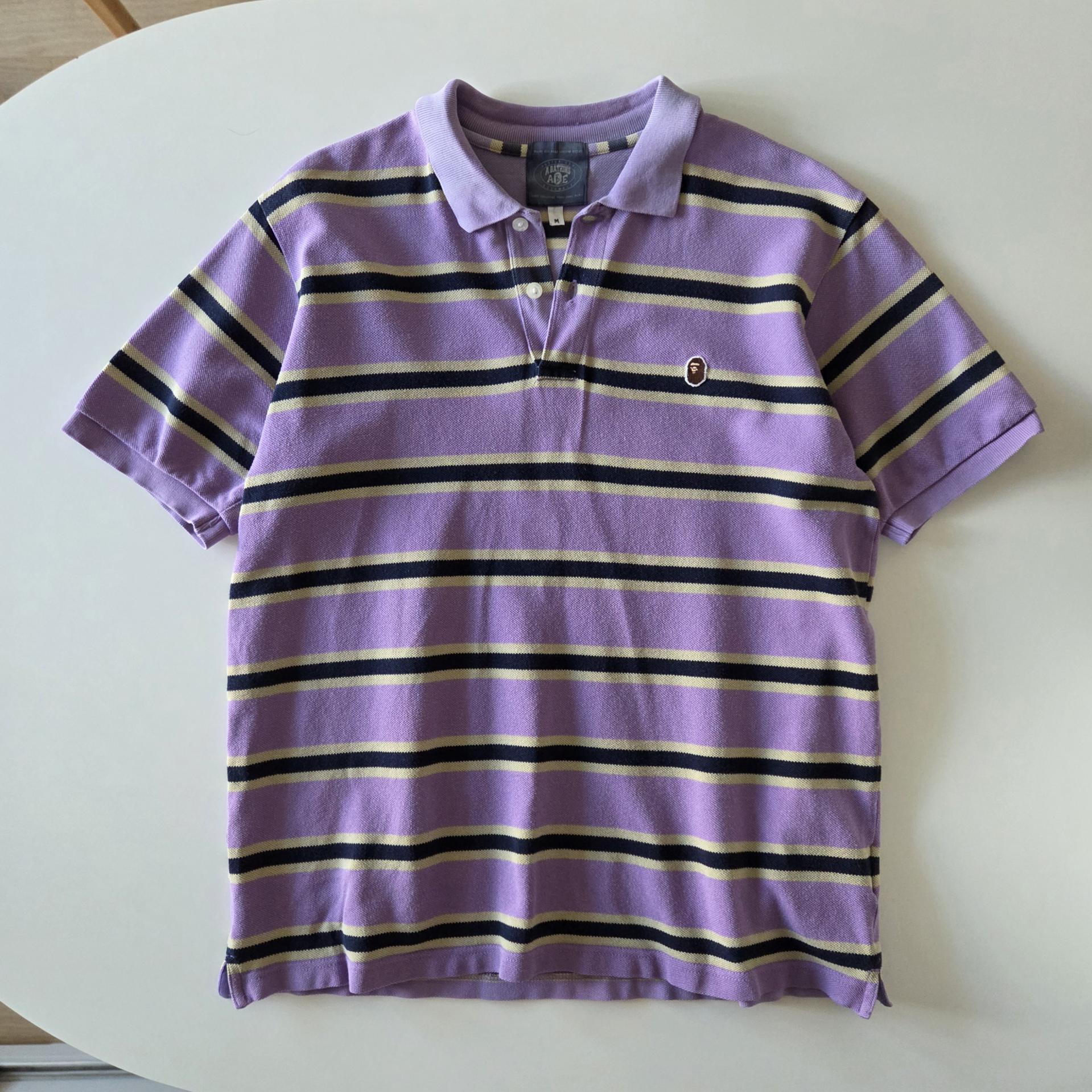 [ UNISEX ] BAPE A Bathing Ape Stripe PK Shirt ( Made in JAPAN )