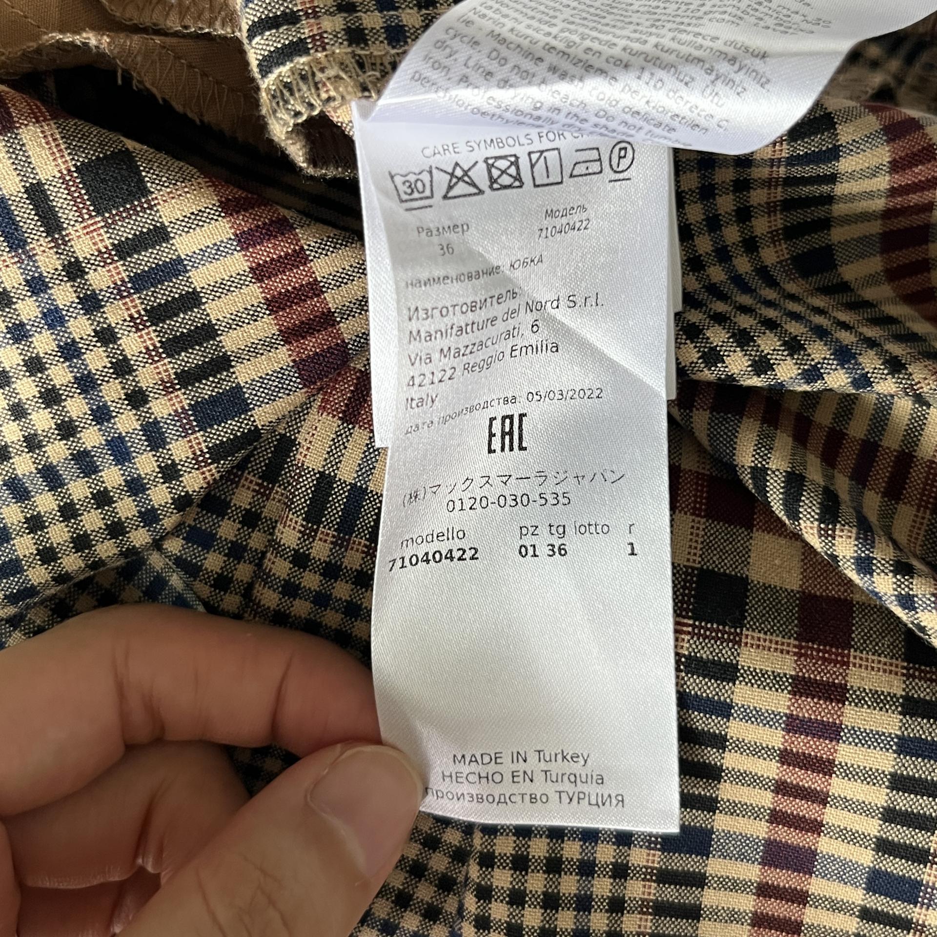 [ WOMAN ] MAX&CO Pleated Check Skirt