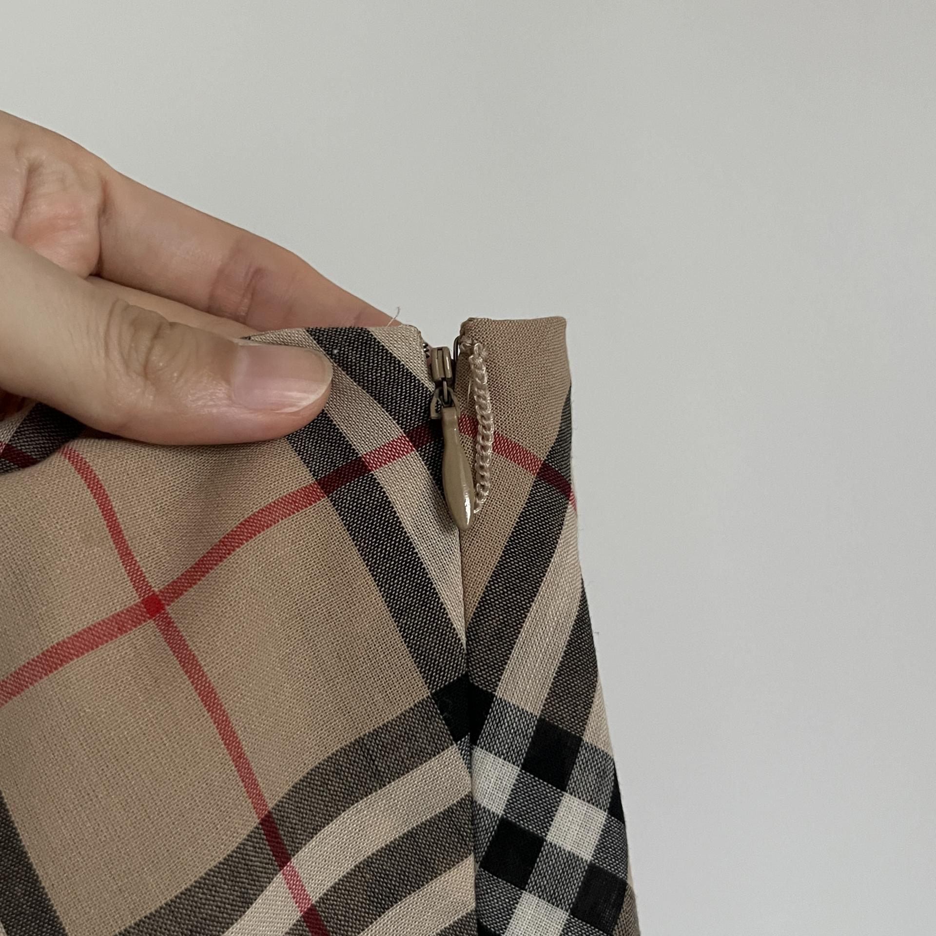 Burberry Blue Label Nova Check A-Line Skirt