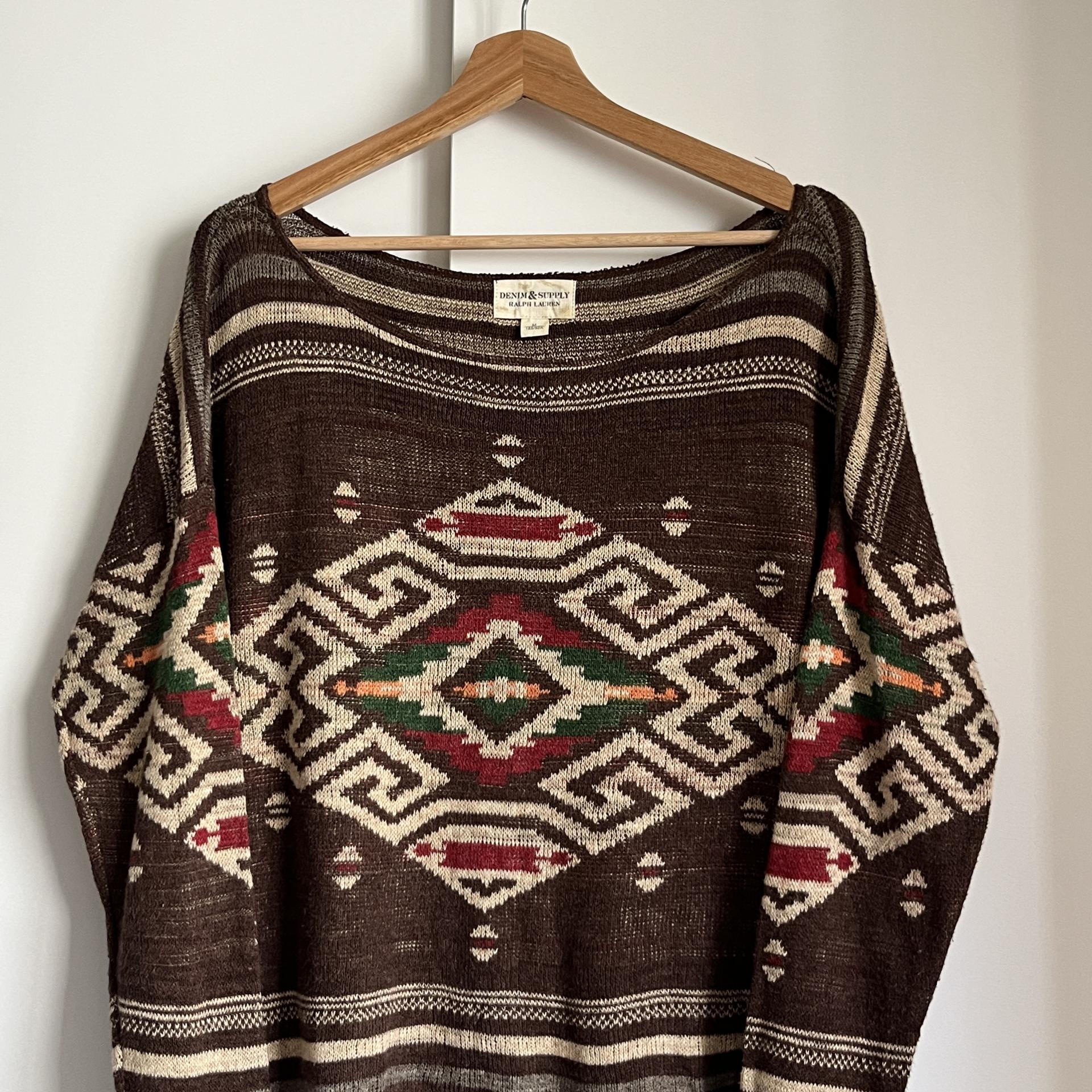 [ WOMAN ] Denim & Supply Ralph Lauren Navajo Aztec Pattern Crewneck Knit