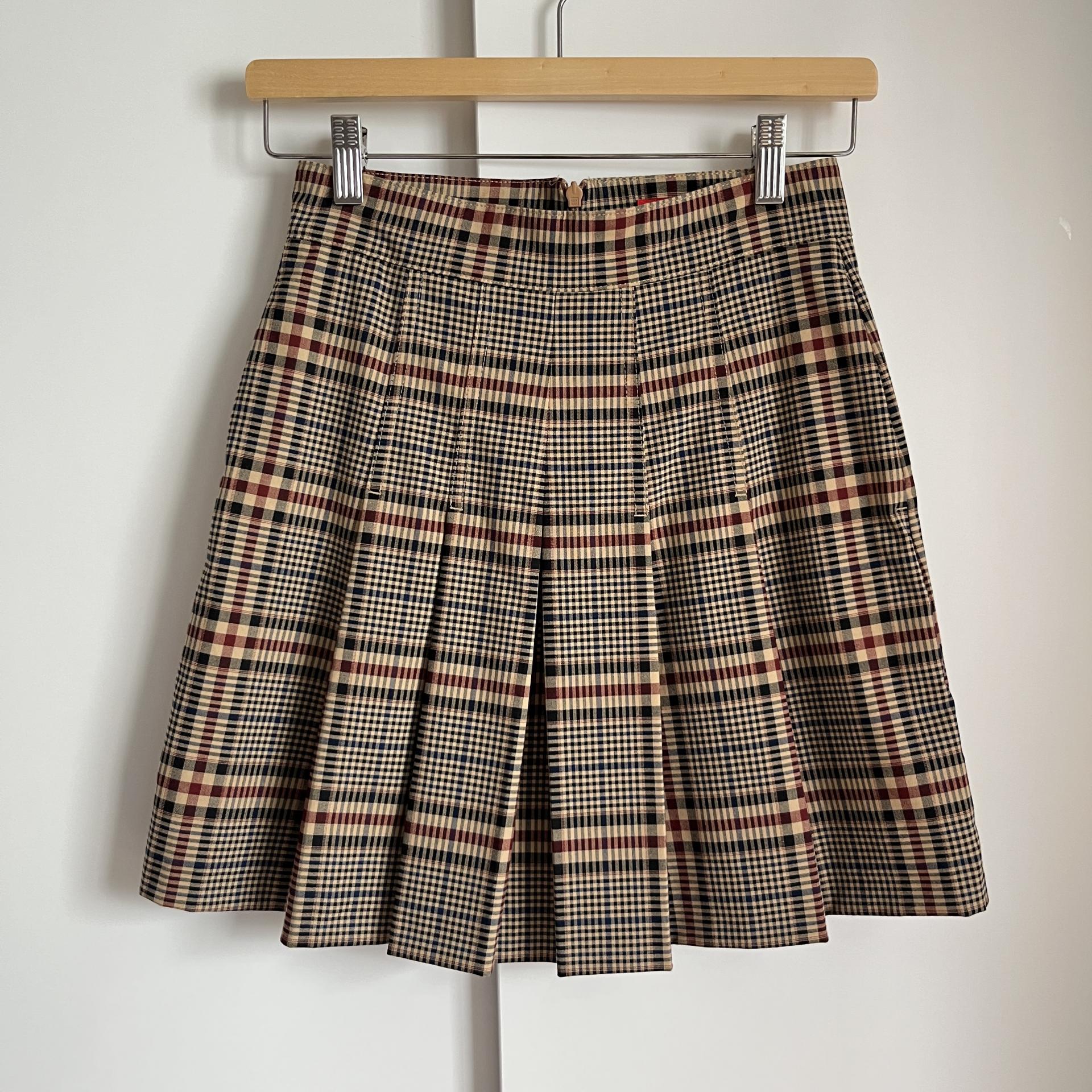 [ WOMAN ] MAX&CO Pleated Check Skirt