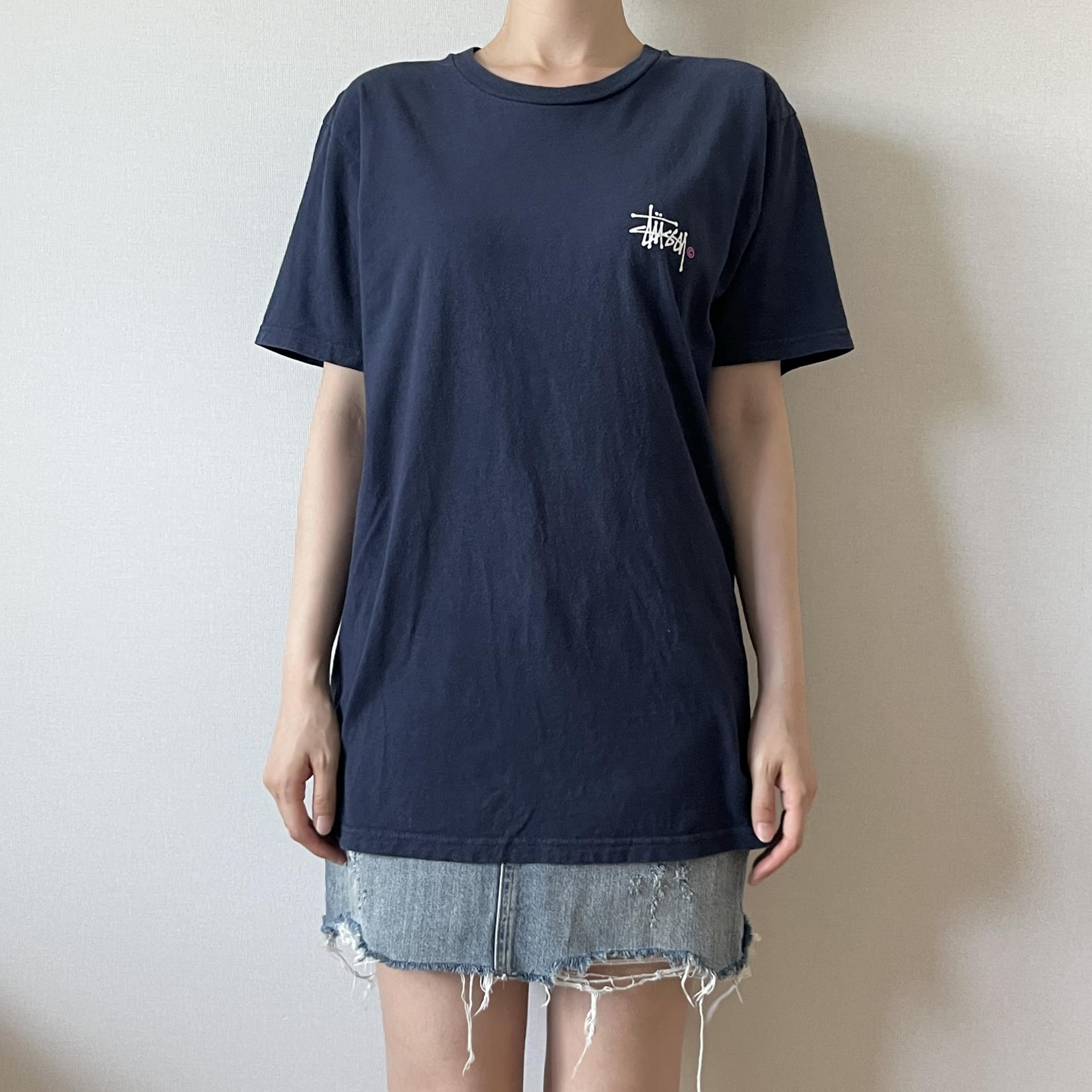 [ WOMAN ] STUSSY Basic Graffiti Logo T-Shirt