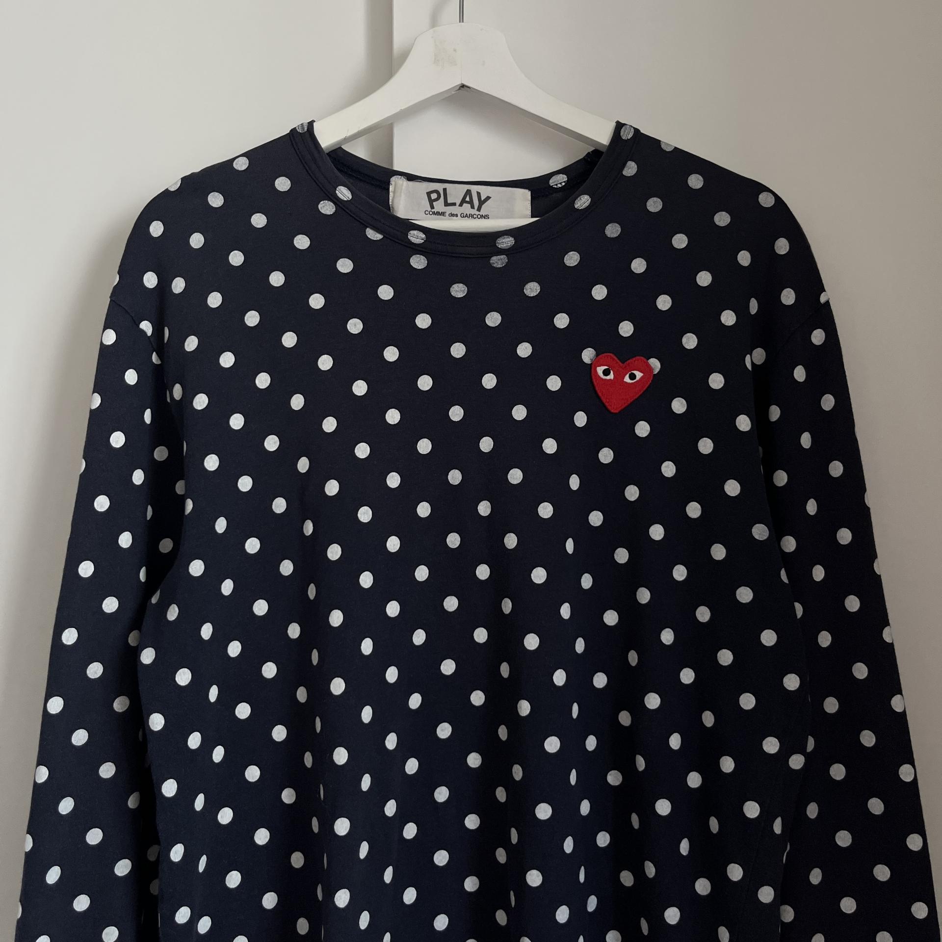 [ WOMAN ] COMME DES GARCONS PLAY Dot Long Sleeve ( Made in JAPAN)