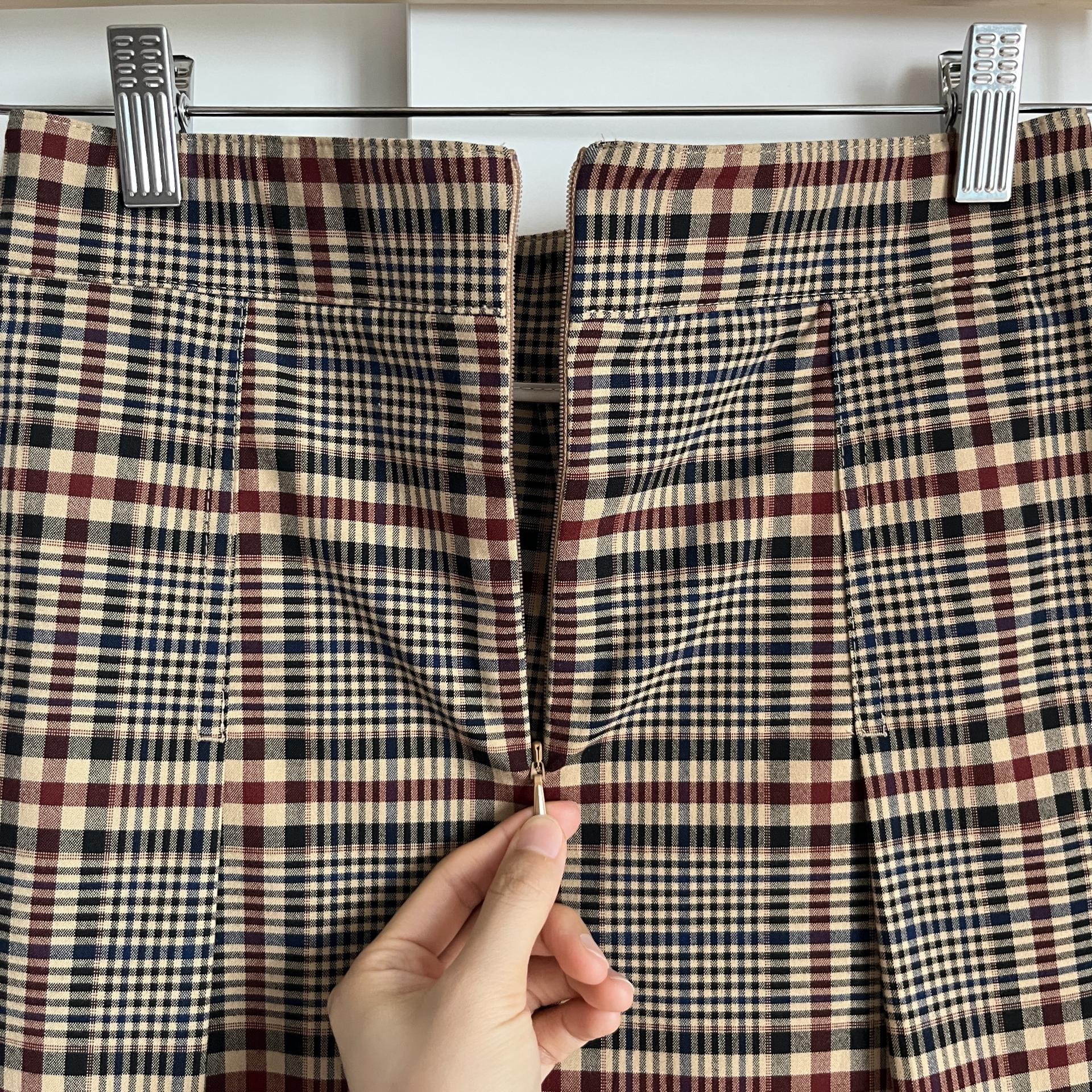 [ WOMAN ] MAX&CO Pleated Check Skirt