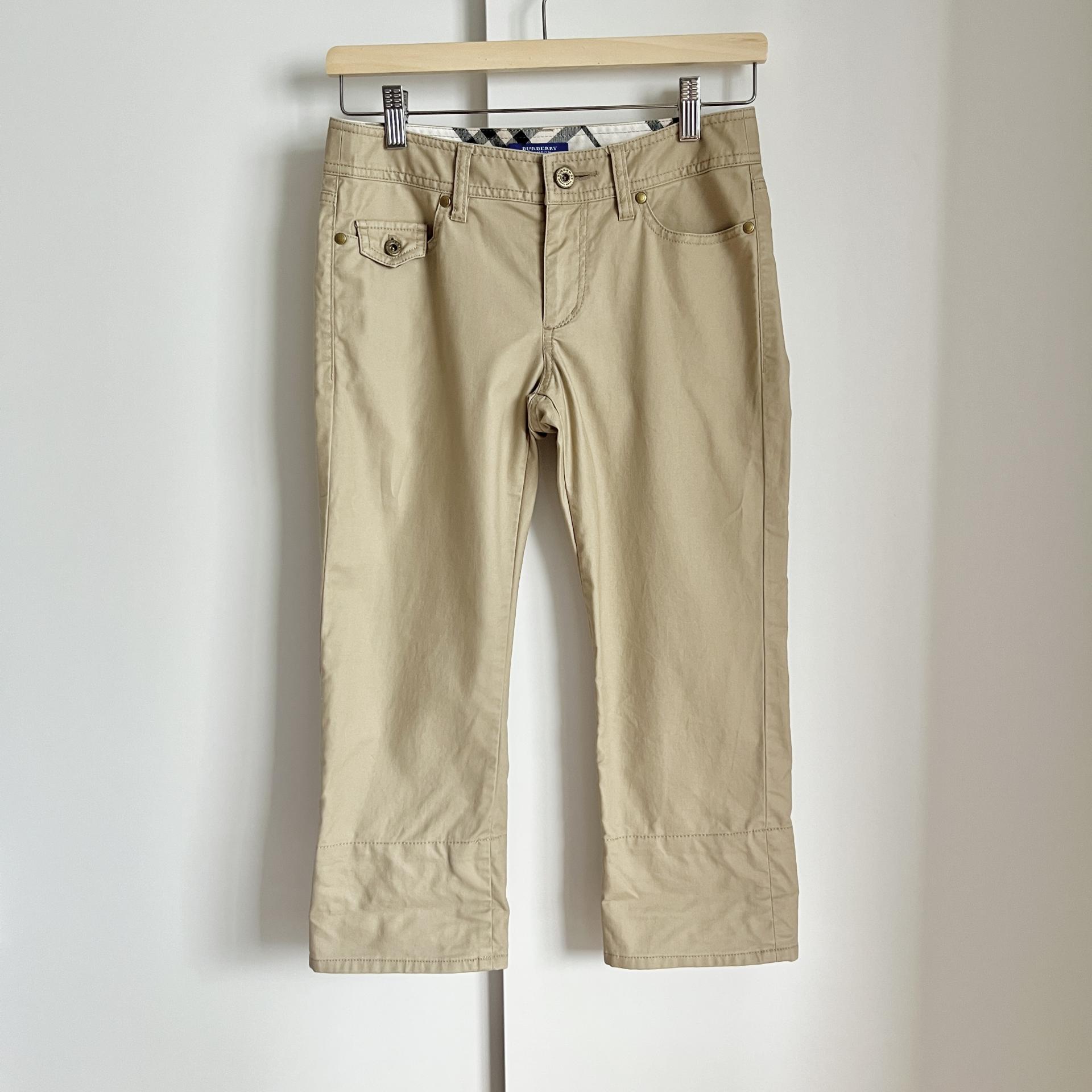 [ WOMAN ] BURBERRY Blue Label Nova Check Rolled-Up Capri Pants