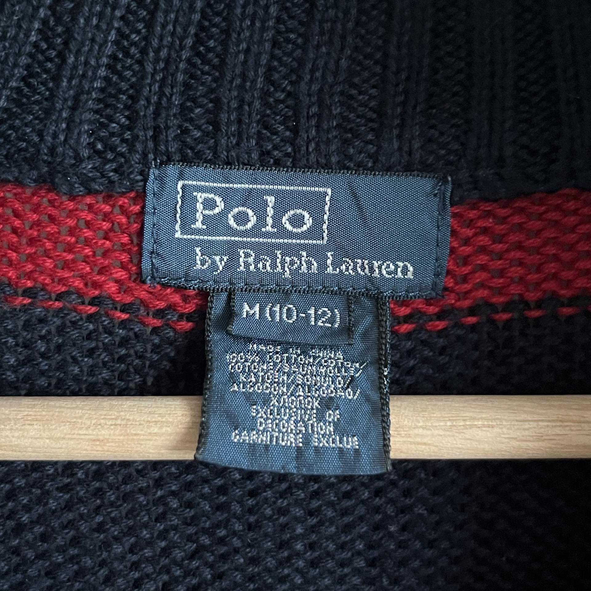 Polo Ralph Lauren Bold Stripe Half-Zip Knit Sweater