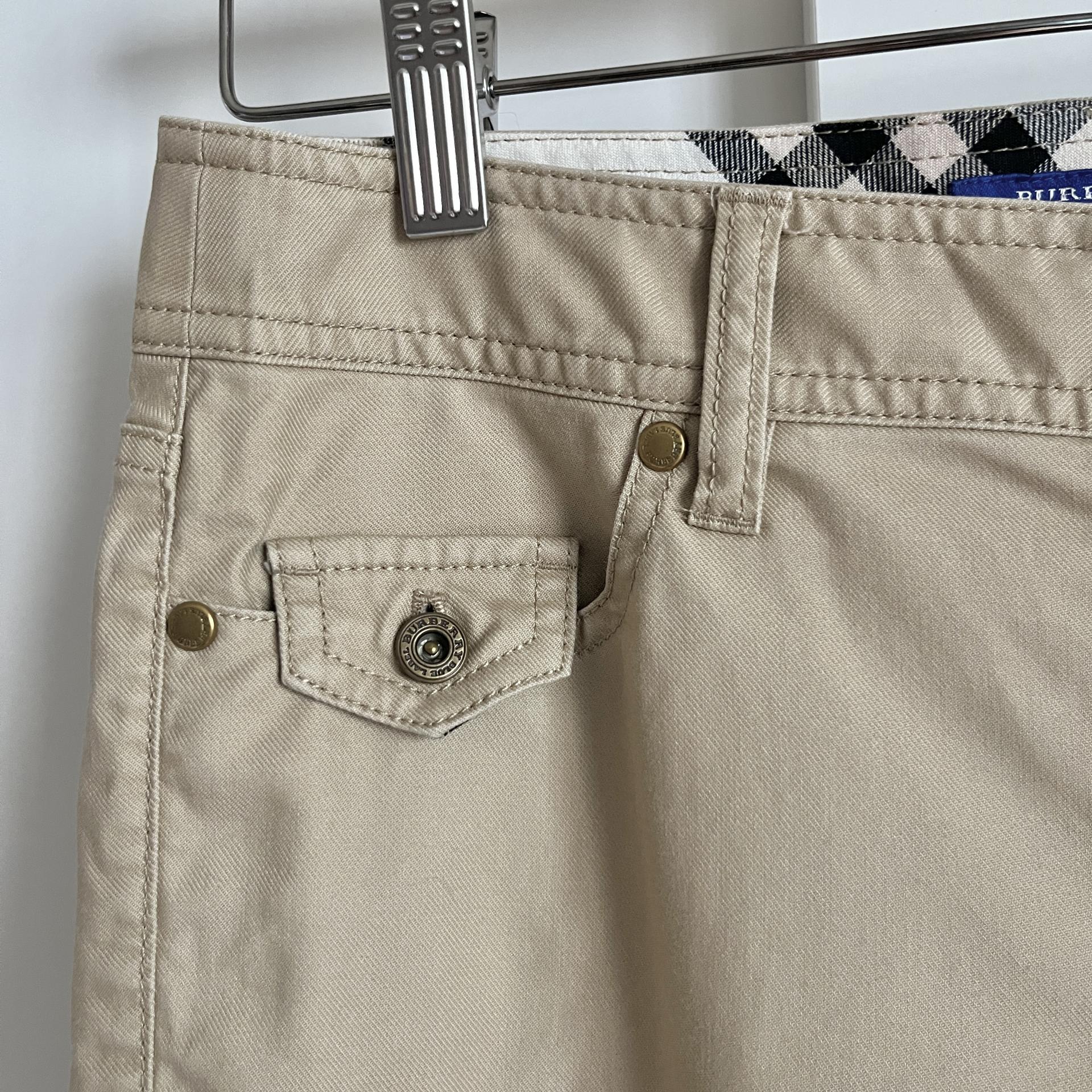 [ WOMAN ] BURBERRY Blue Label Nova Check Rolled-Up Capri Pants