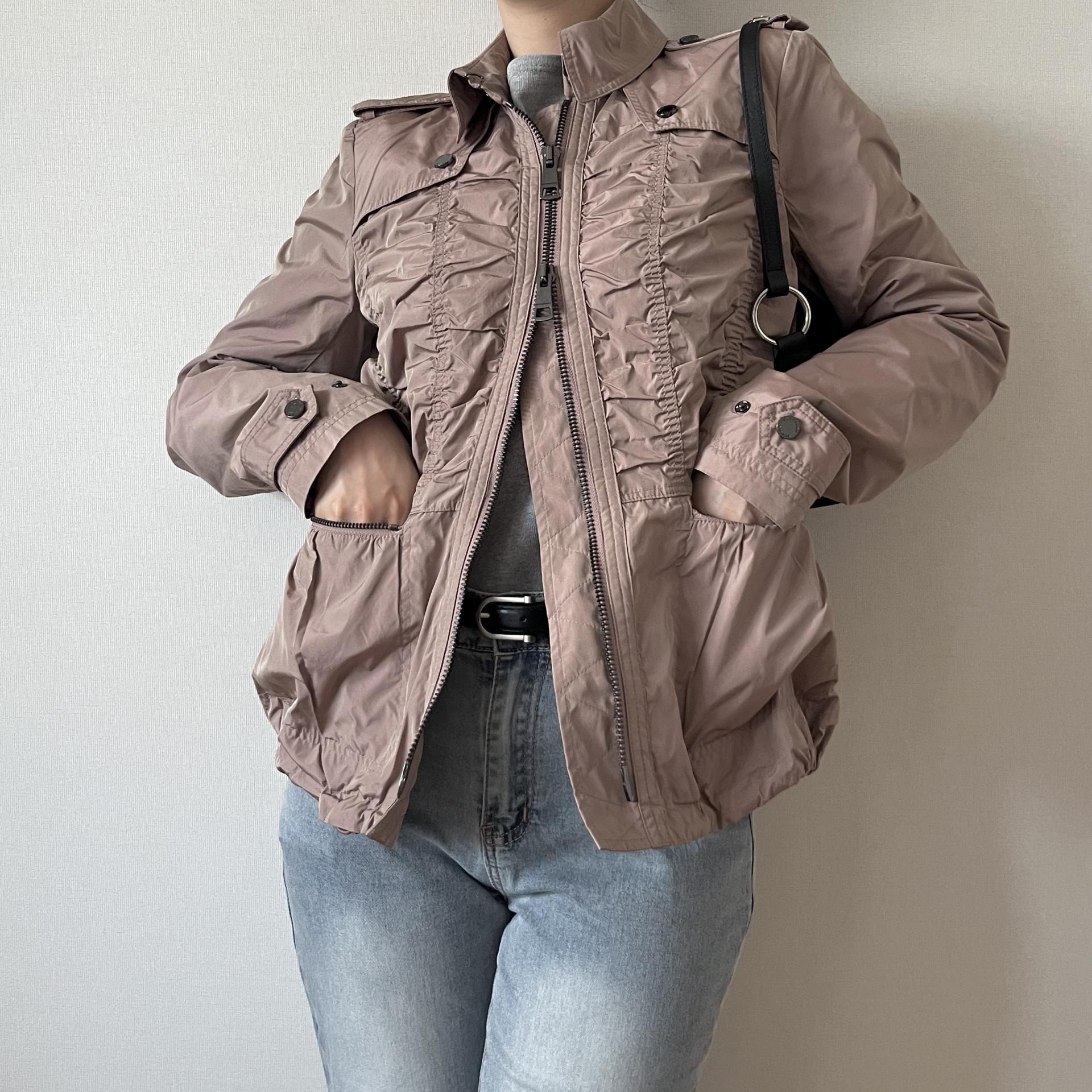 [ WOMAN ] BURBERRY London Shirred Jacket