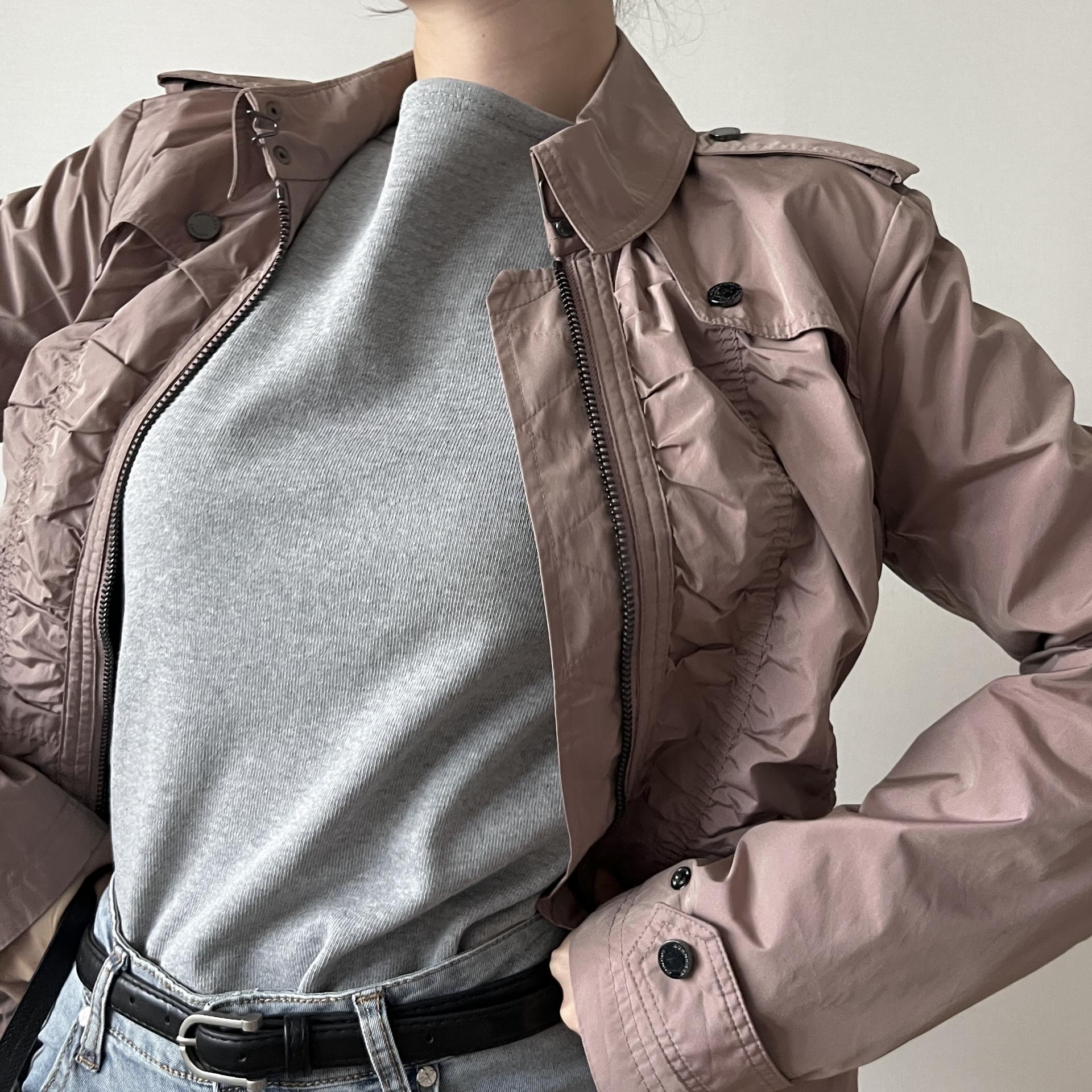 [ WOMAN ] BURBERRY London Shirred Jacket